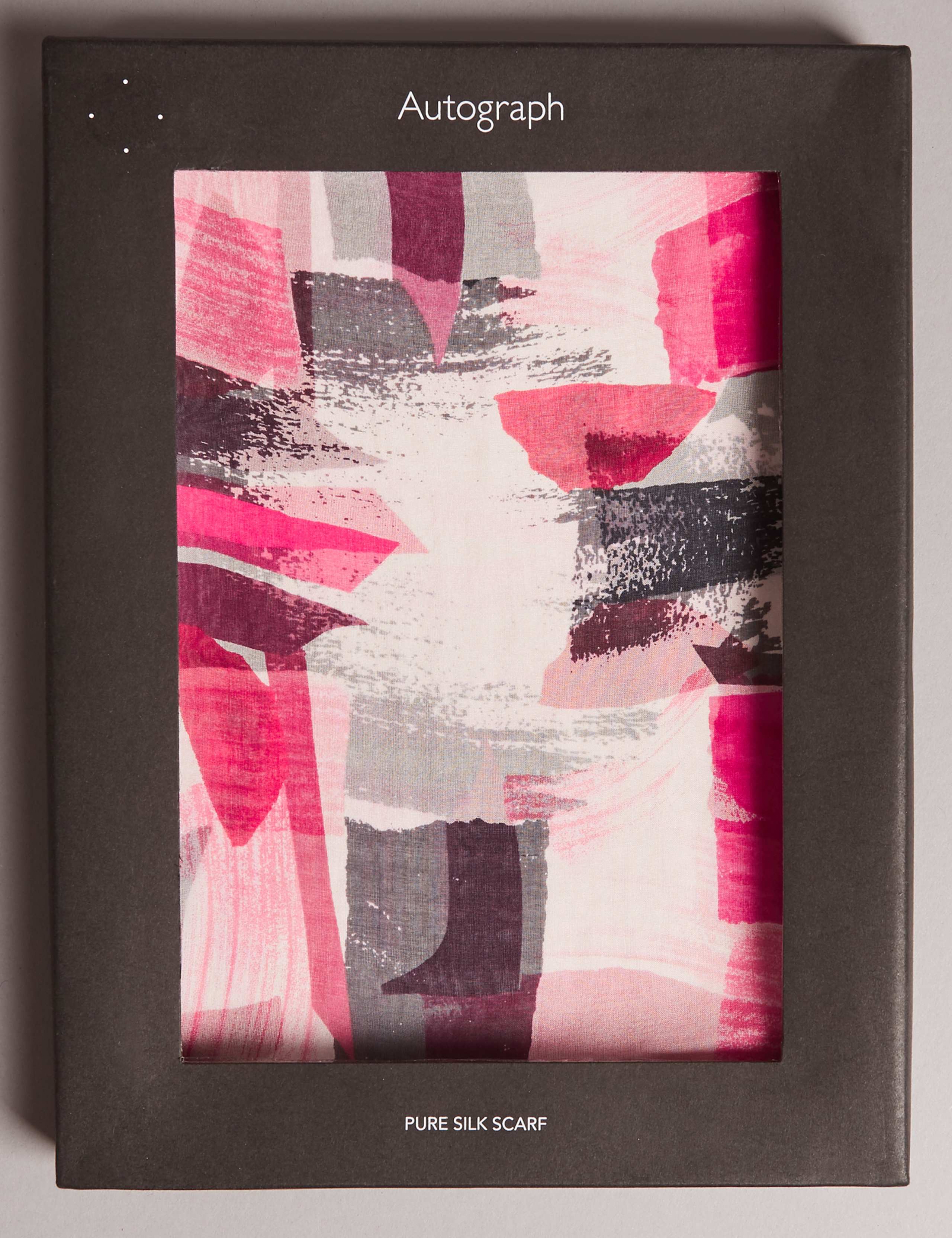Pure Silk Brushstroke Print Scarf 3 of 4