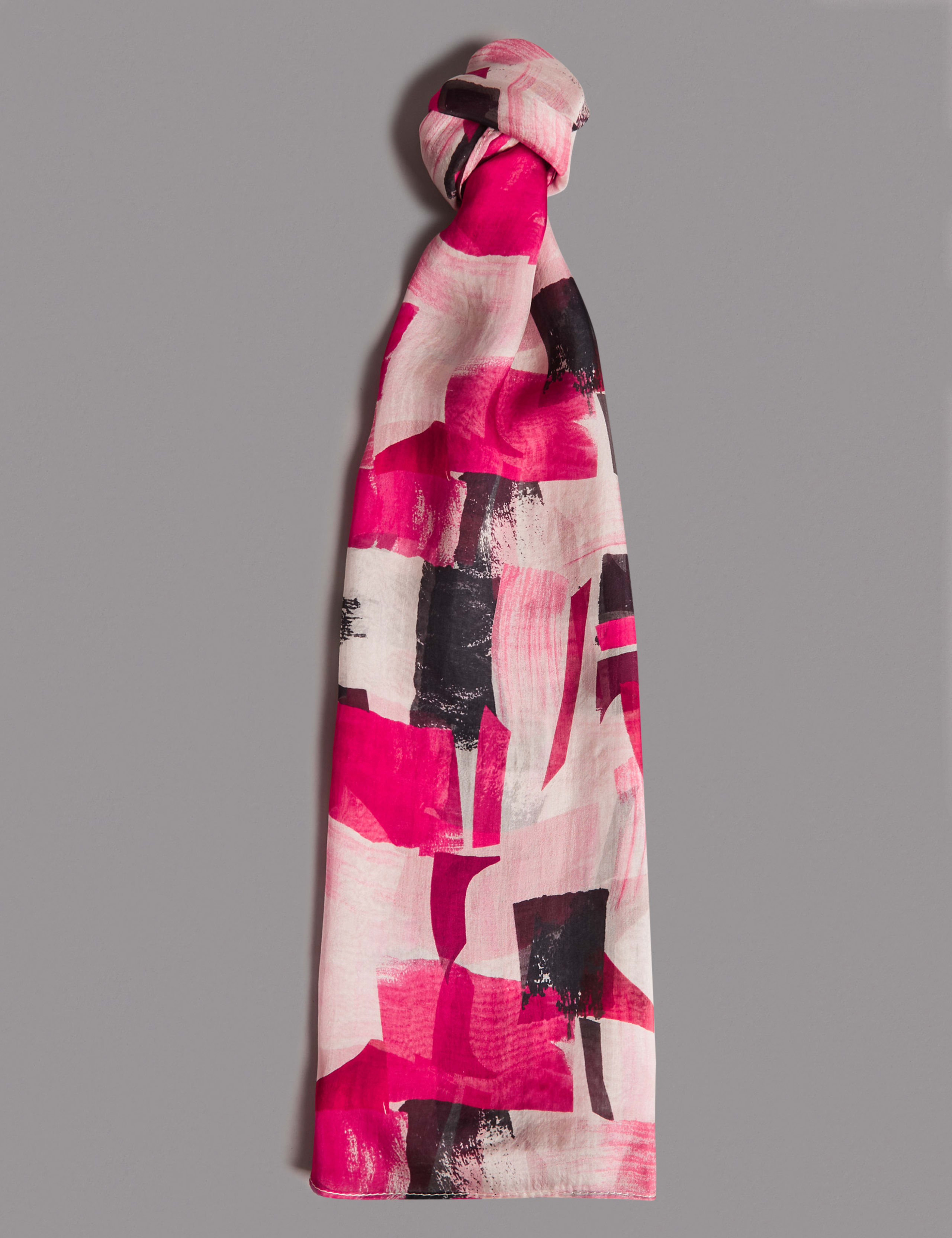 Pure Silk Brushstroke Print Scarf 2 of 4
