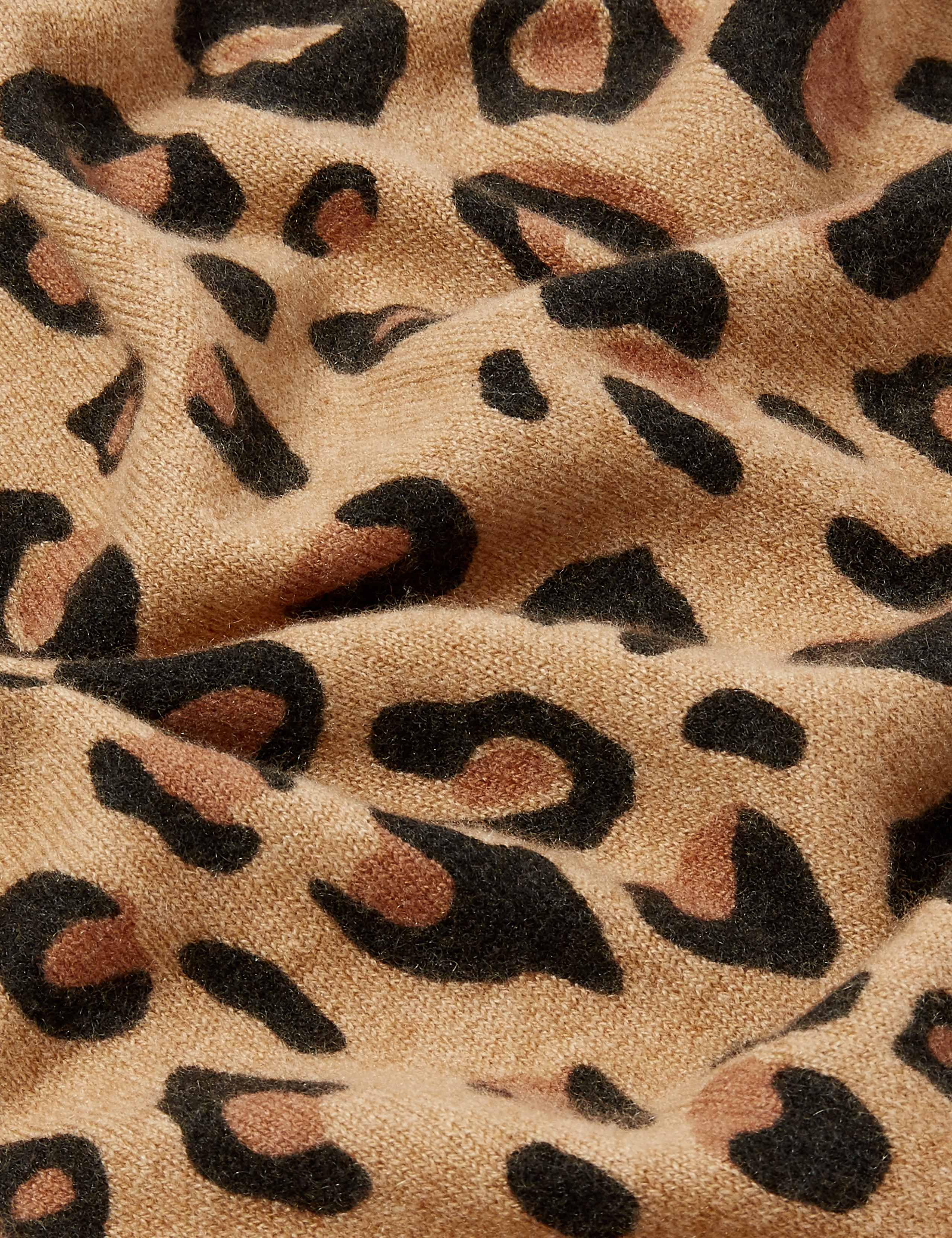 Pure Cashmere Leopard Print Scarf 2 of 2