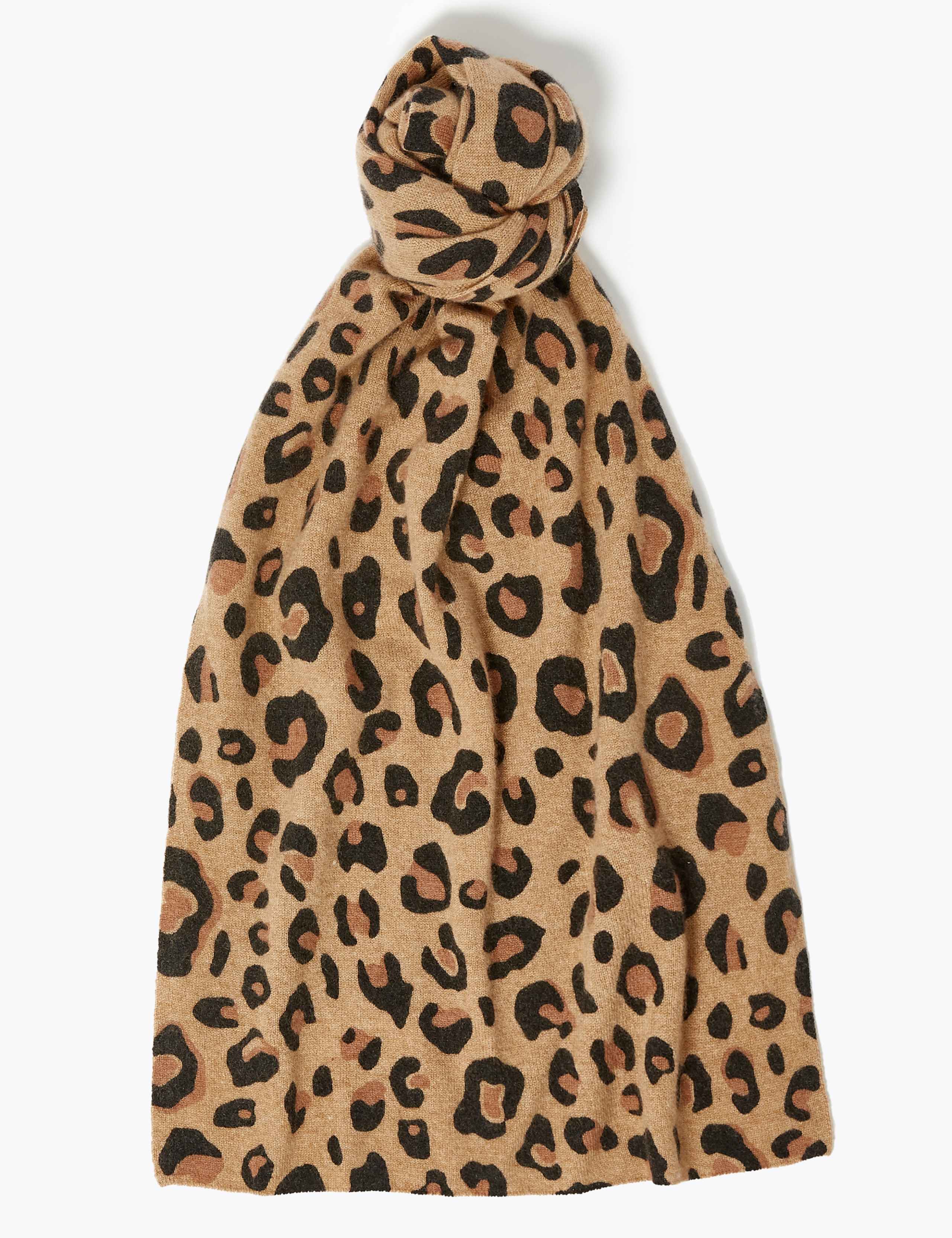 Pure Cashmere Leopard Print Scarf 1 of 2