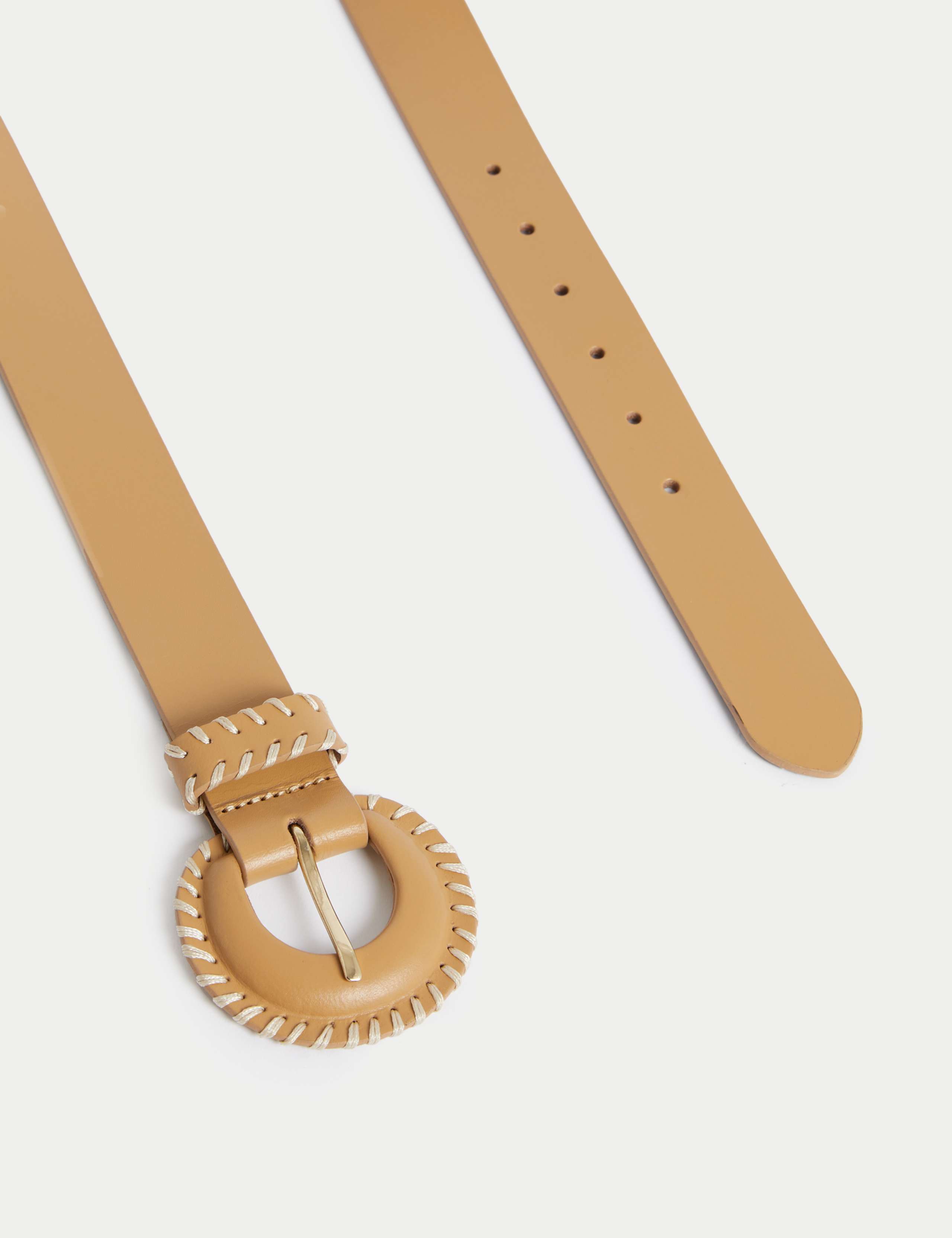 Leather Whipstitch Jeans Belt 2 of 2
