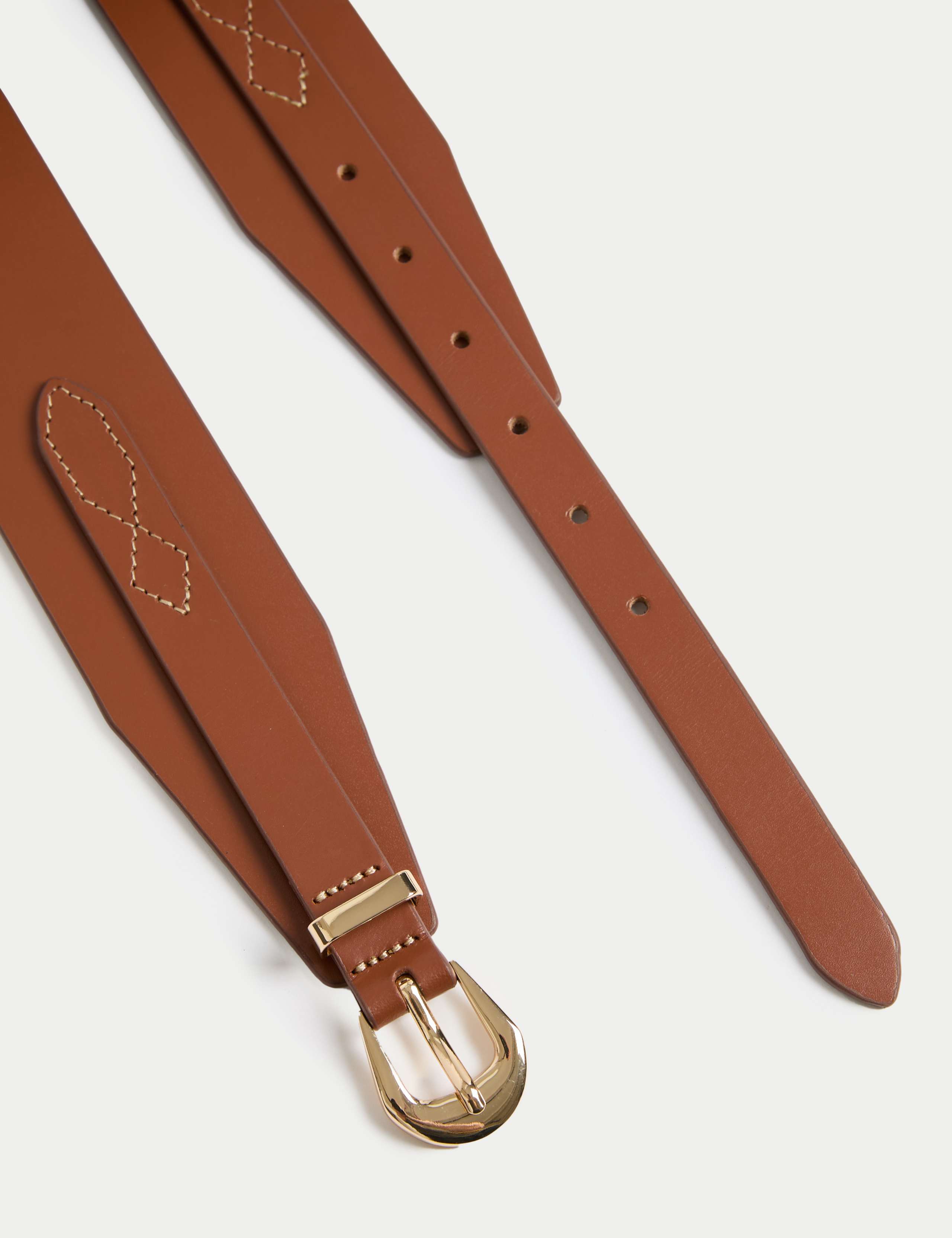 Leather Wide Waist Belt 2 of 2