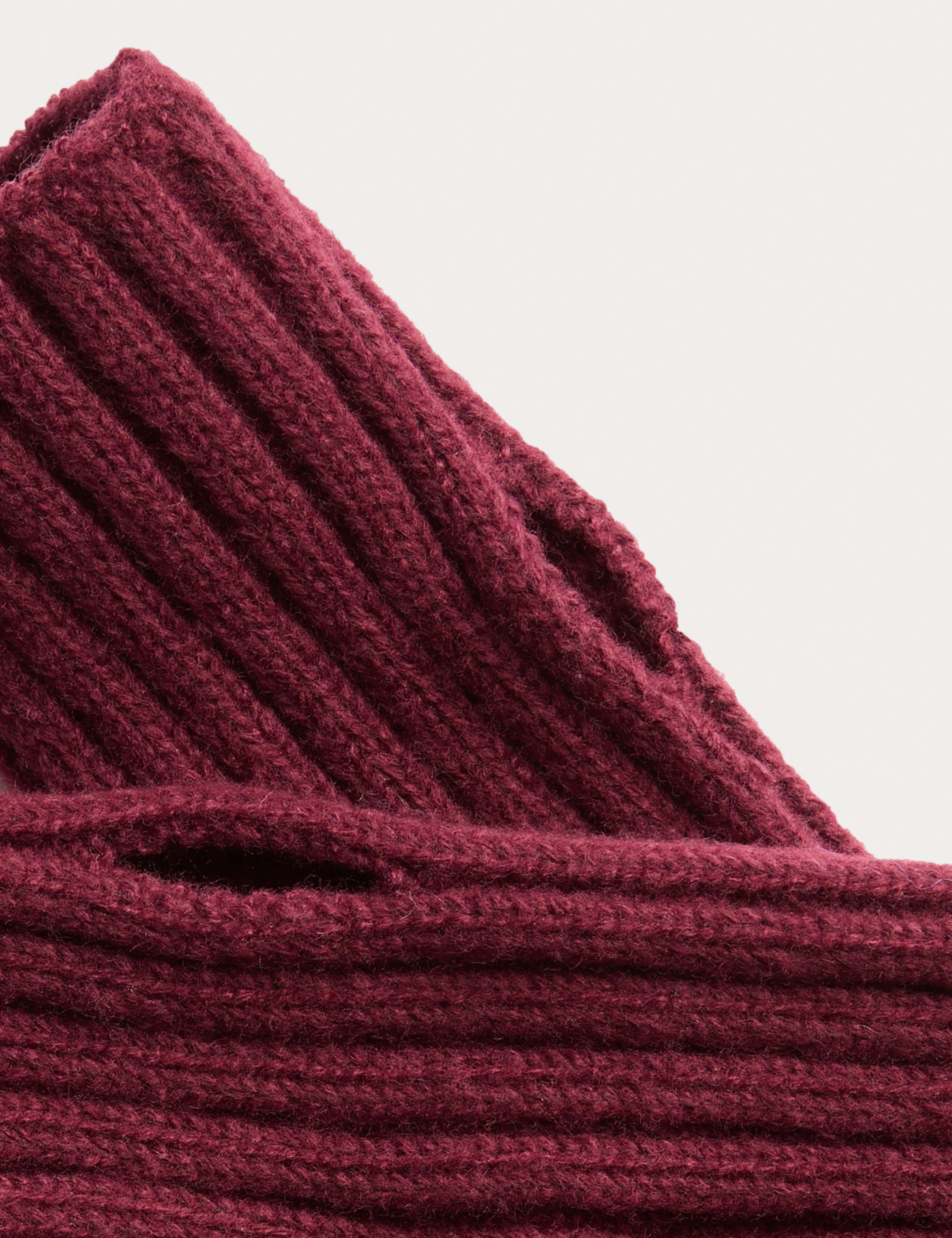 Knitted Rib Fingerless Gloves 2 of 2
