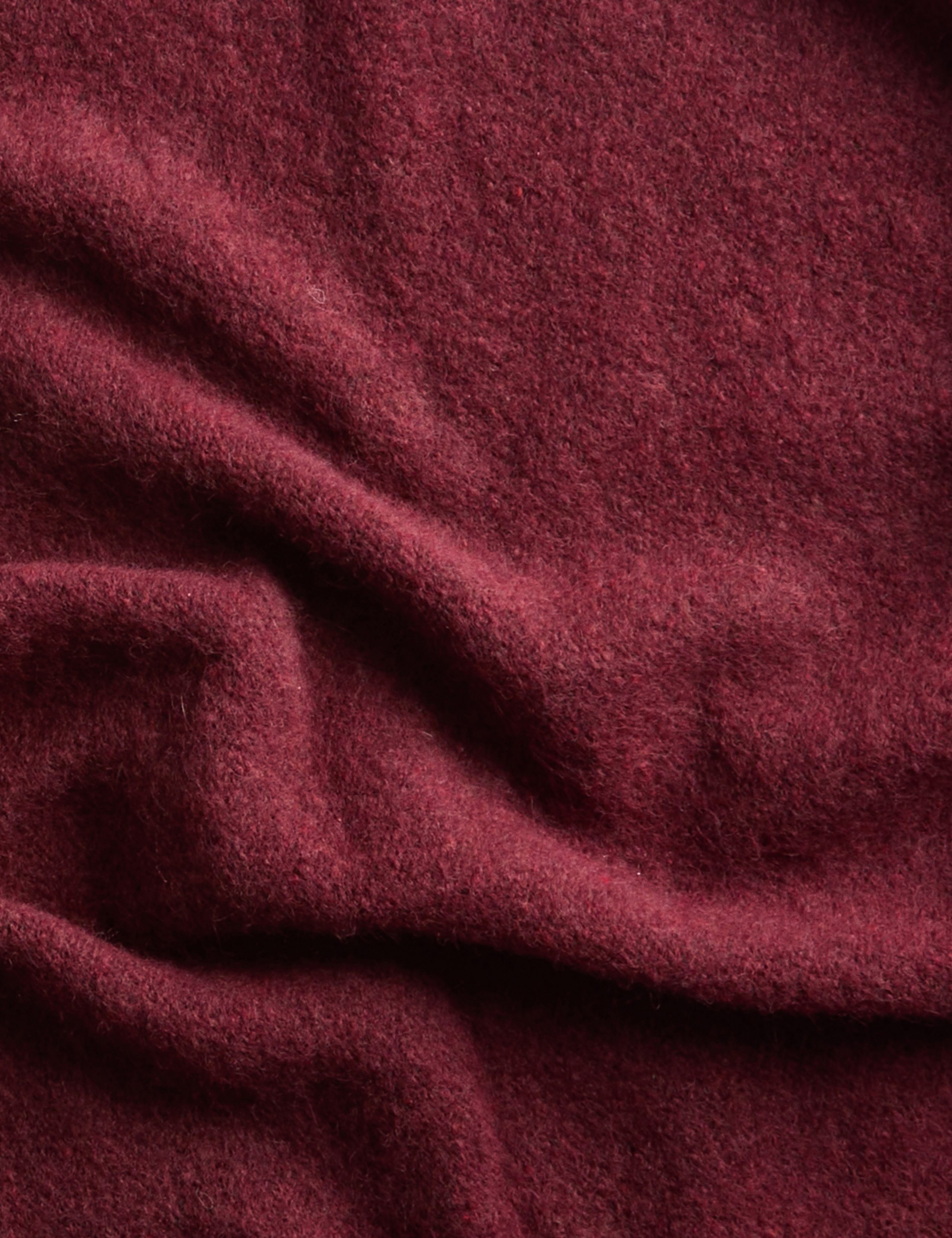 Knitted Textured Triangle Scarf with Wool 2 of 2