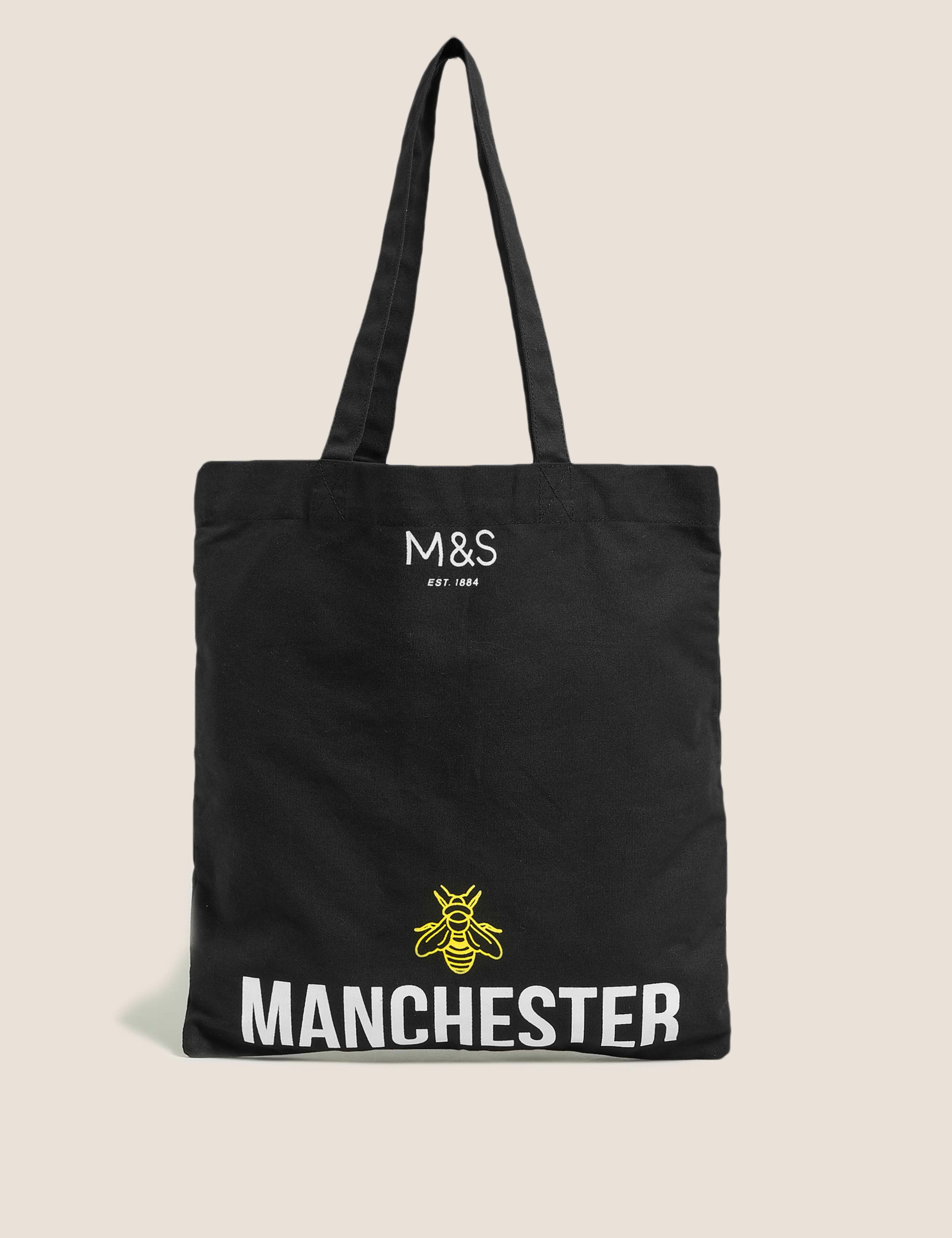 Canvas Manchester Bee Tote Bag 1 of 4