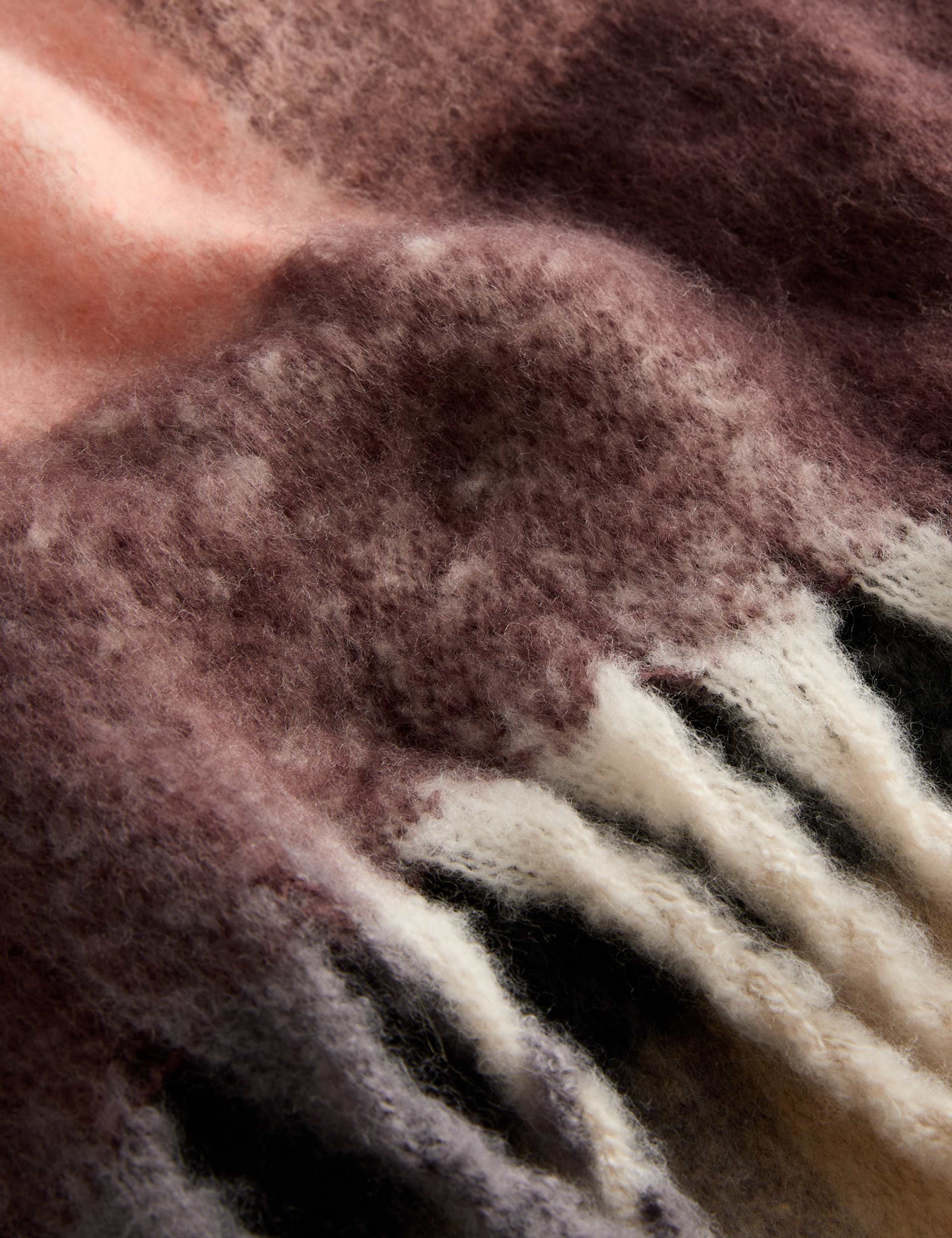 Checked Tassel Scarf 2 of 2