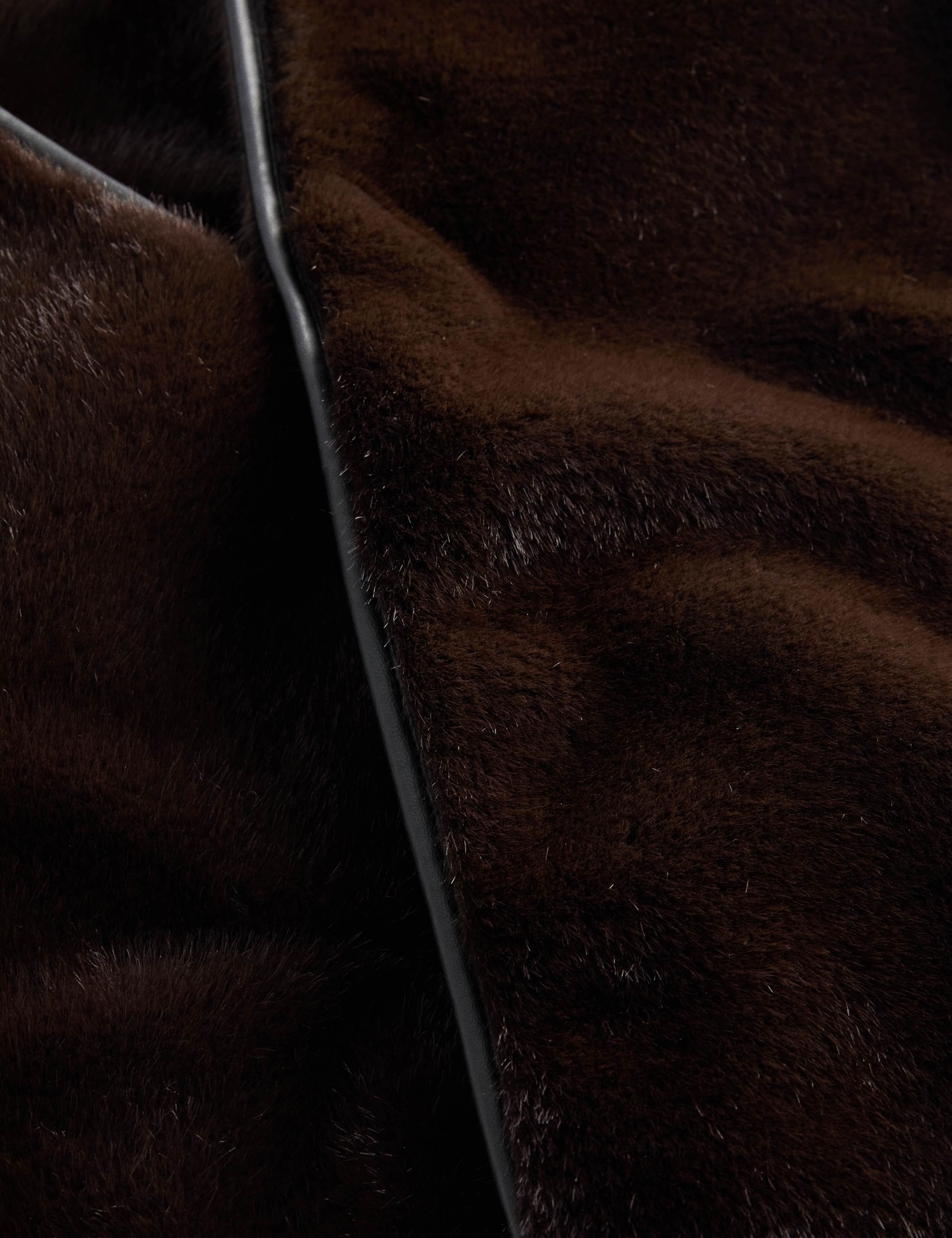 Formal Faux Fur Piped Scarf 2 of 2