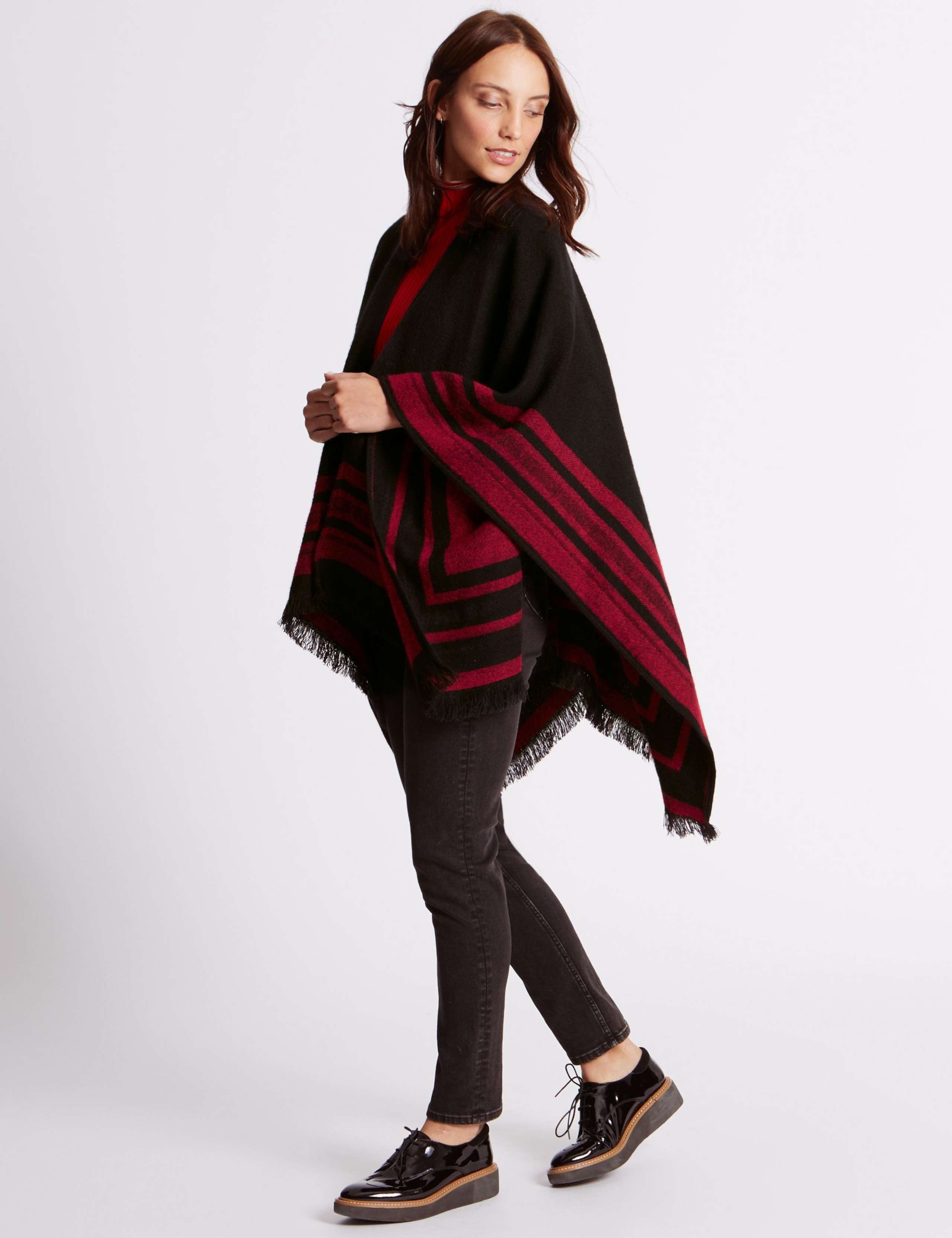 Striped Reversible Wrap 1 of 4