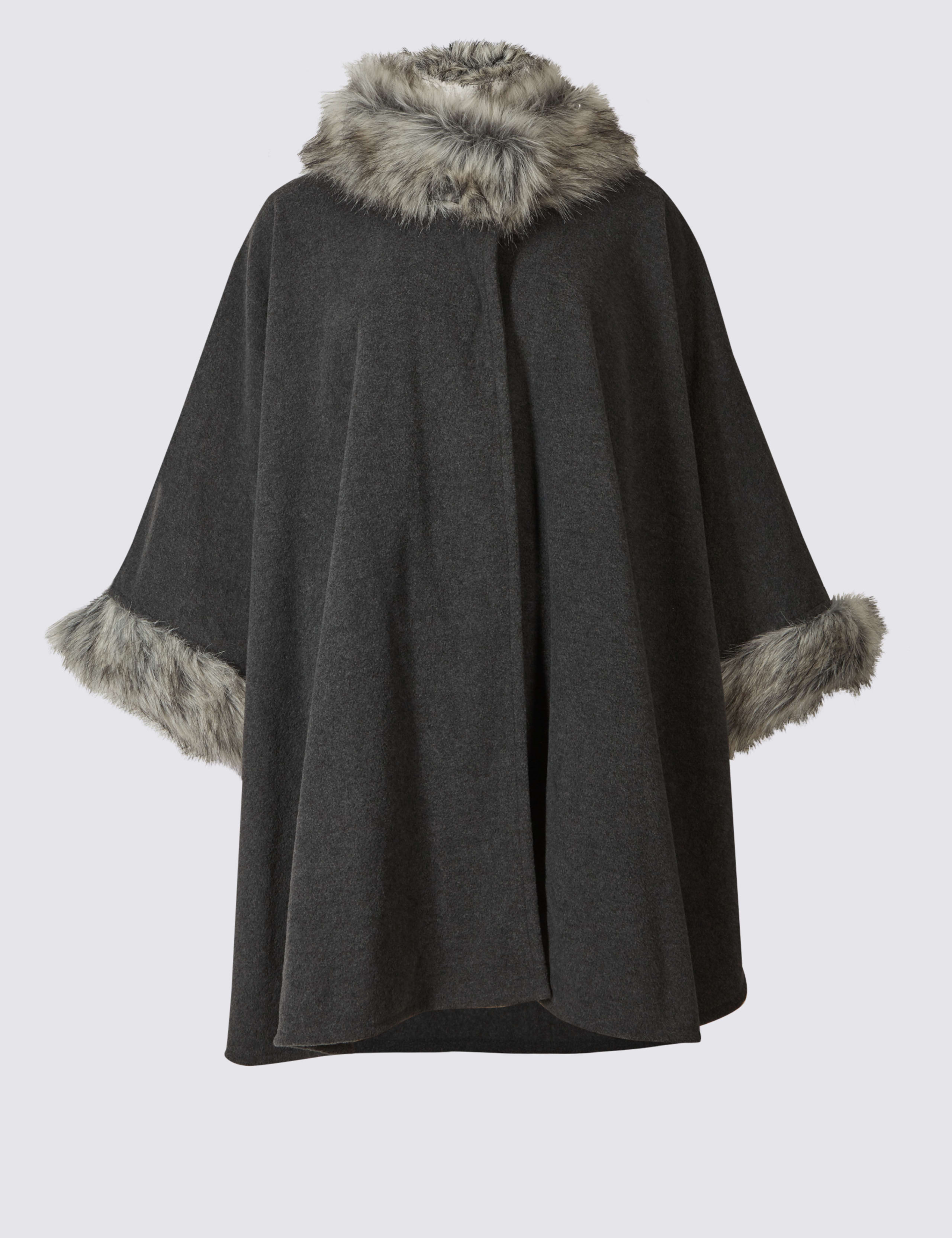 Faux Fur Fleece Wrap 2 of 5