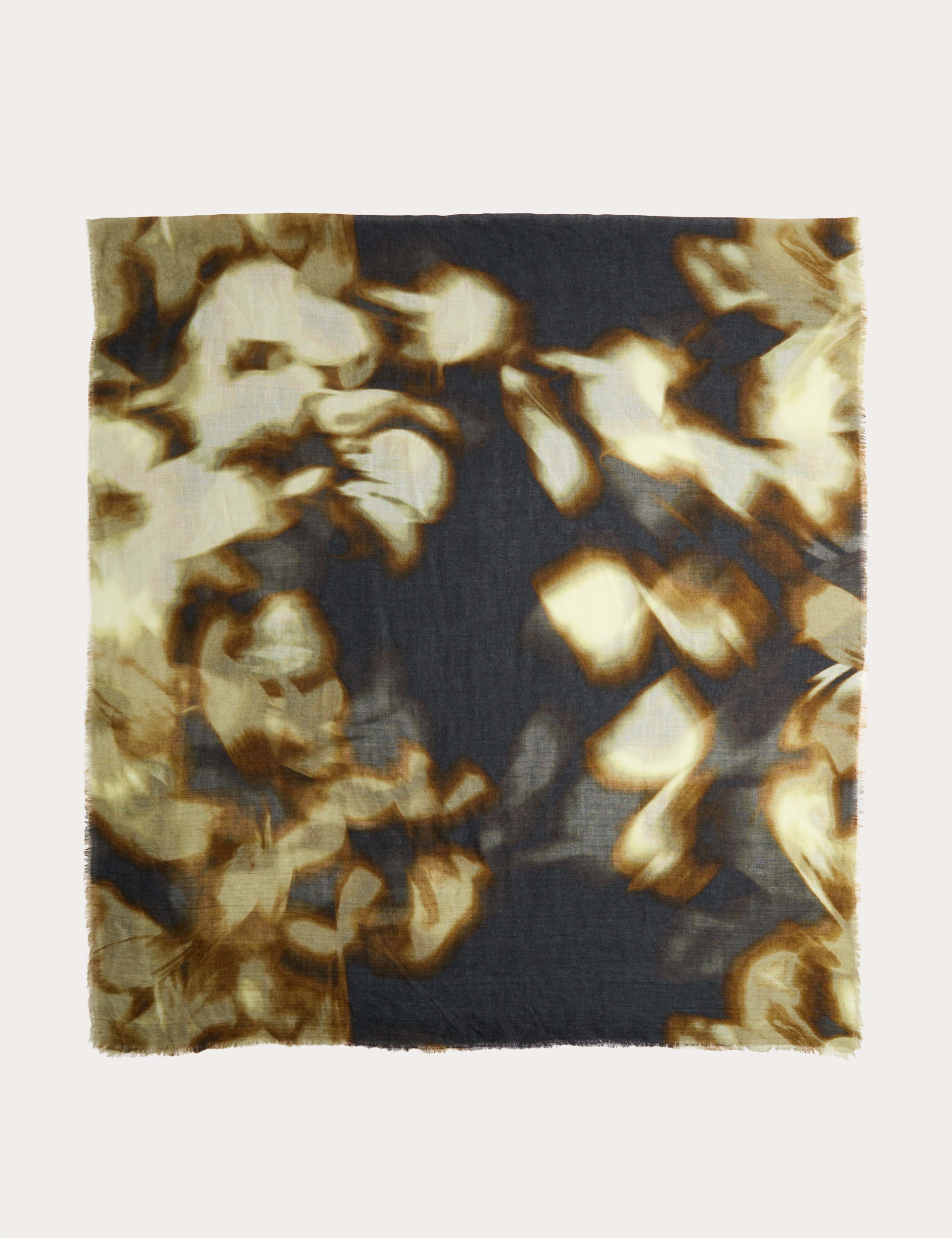 Printed Lightweight Scarf with Wool 1 of 2