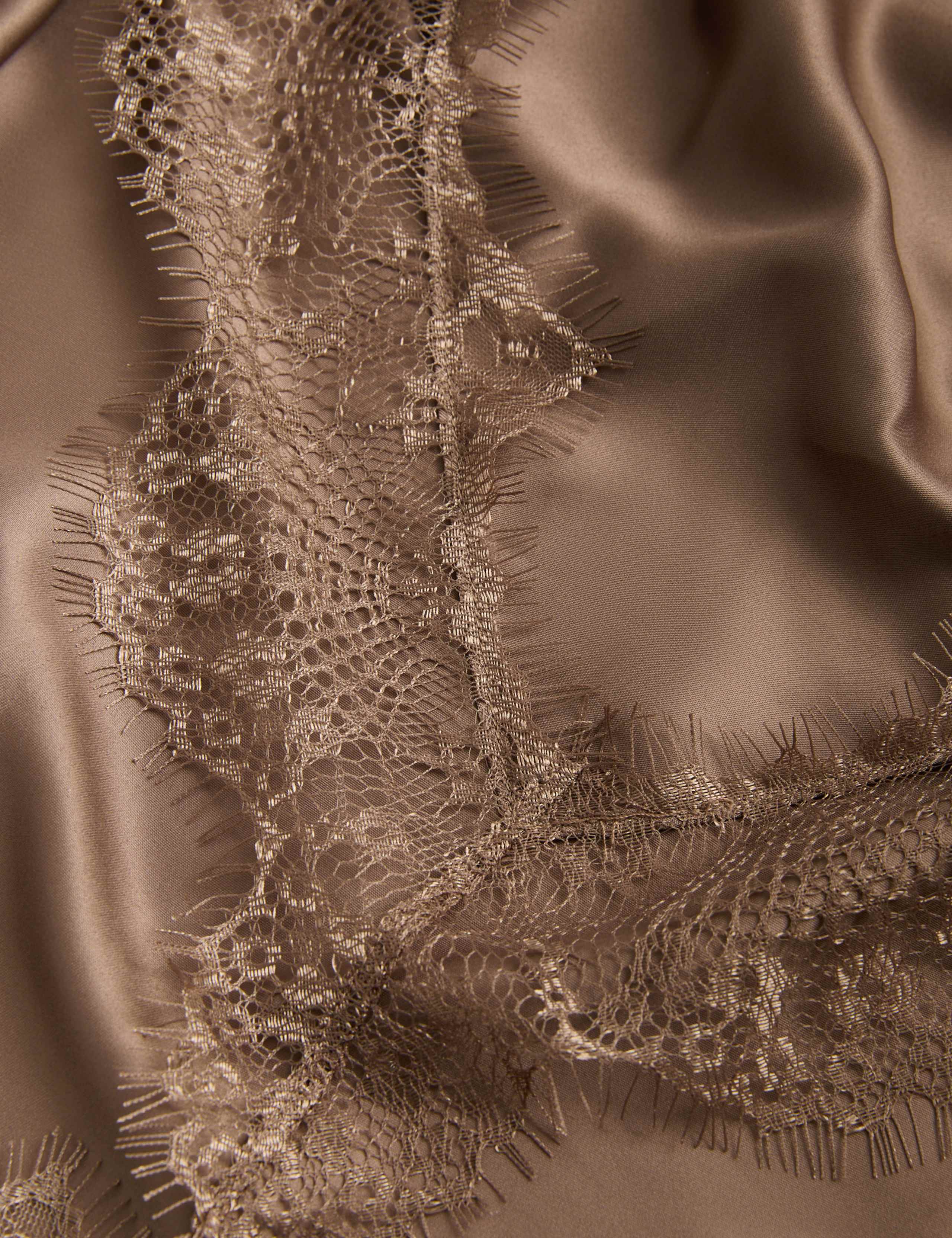Satin Lace Detail Scarf 2 of 2
