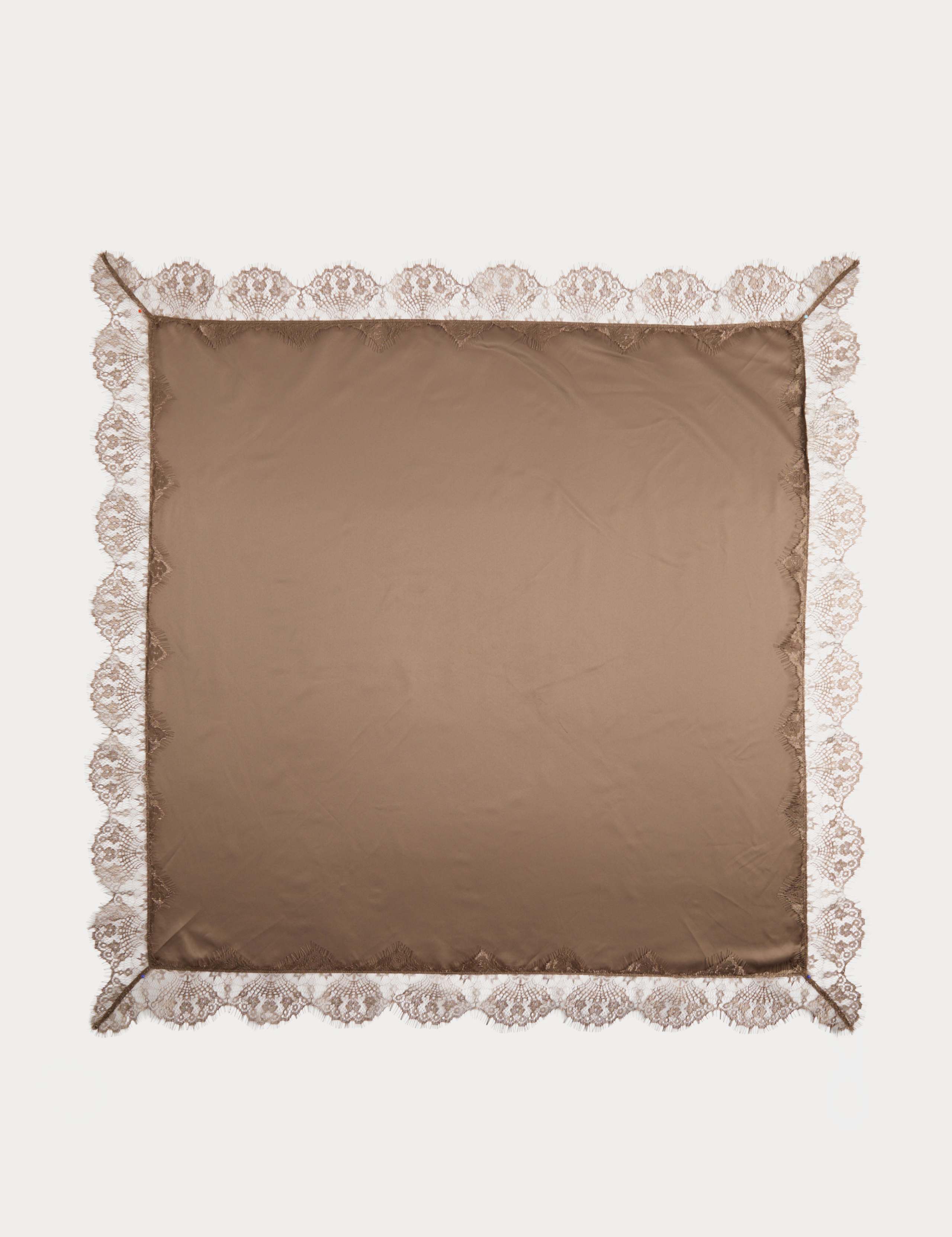 Satin Lace Detail Scarf 1 of 2