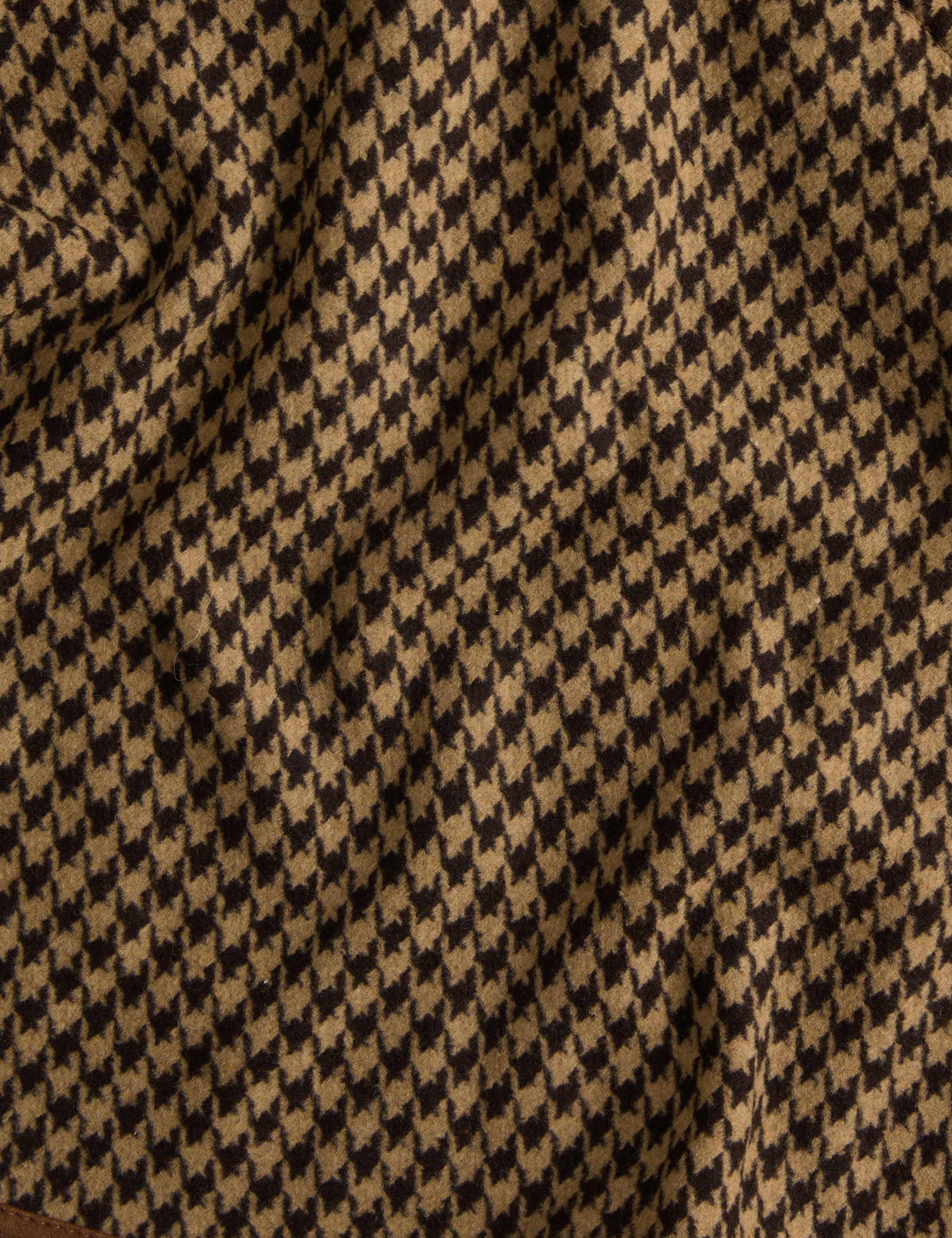 Checked Hooded Triangle Scarf with Wool 2 of 2