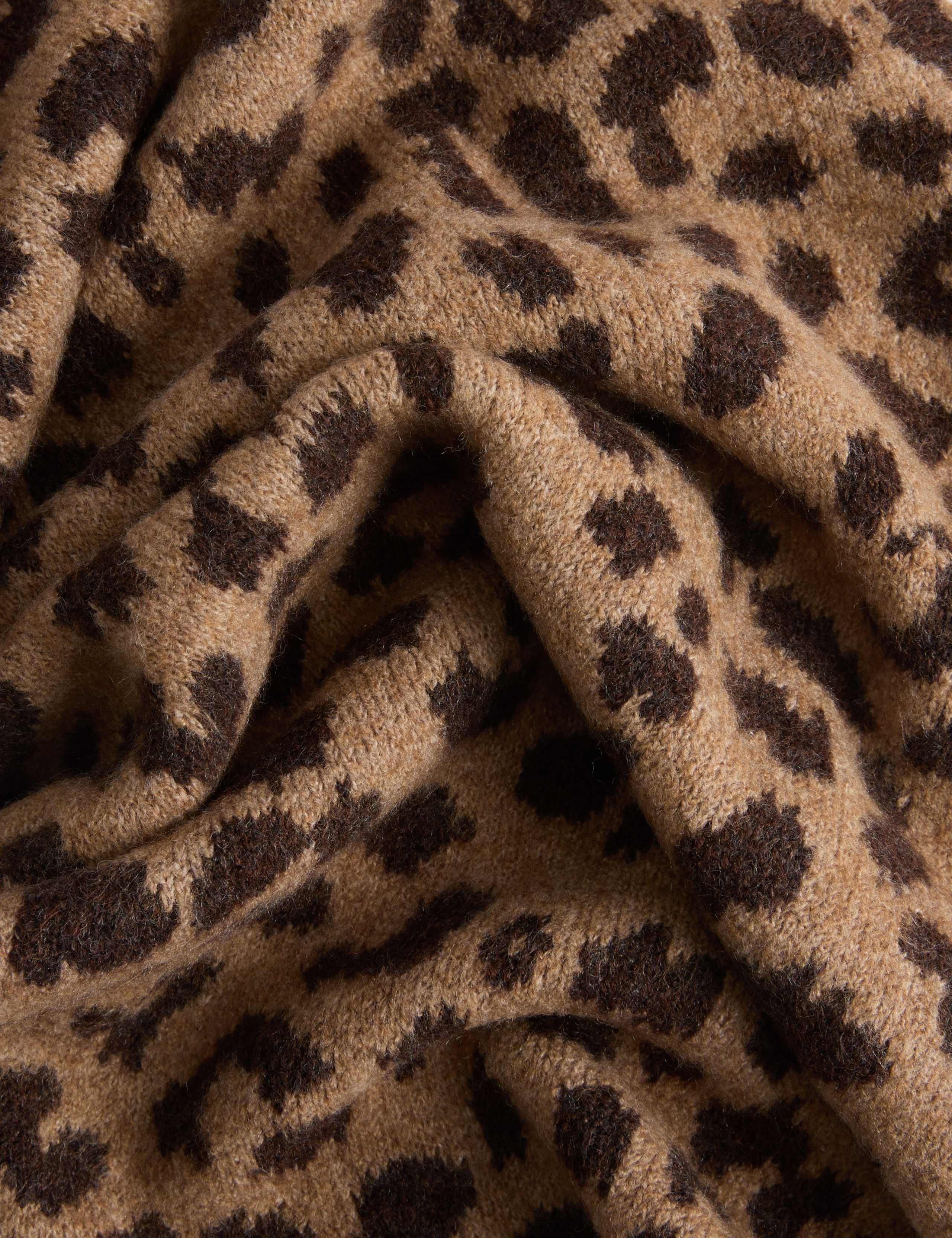 Jacquard Animal Print Triangle Scarf 2 of 2