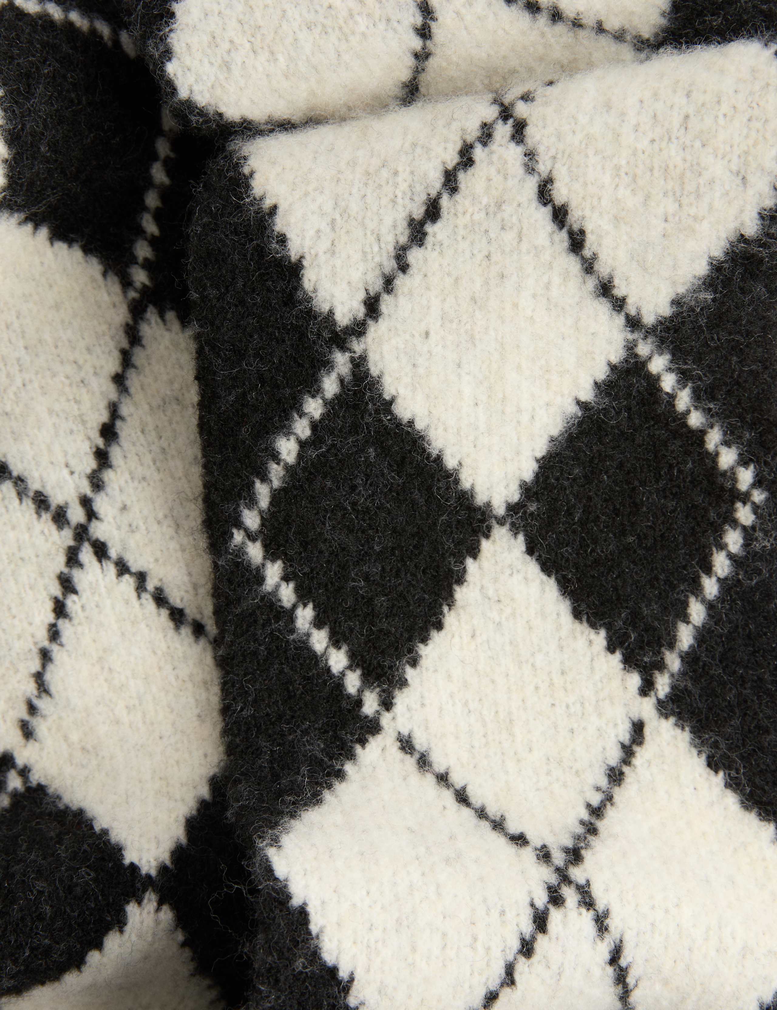Argyle Skinny Scarf with Woll 2 of 2