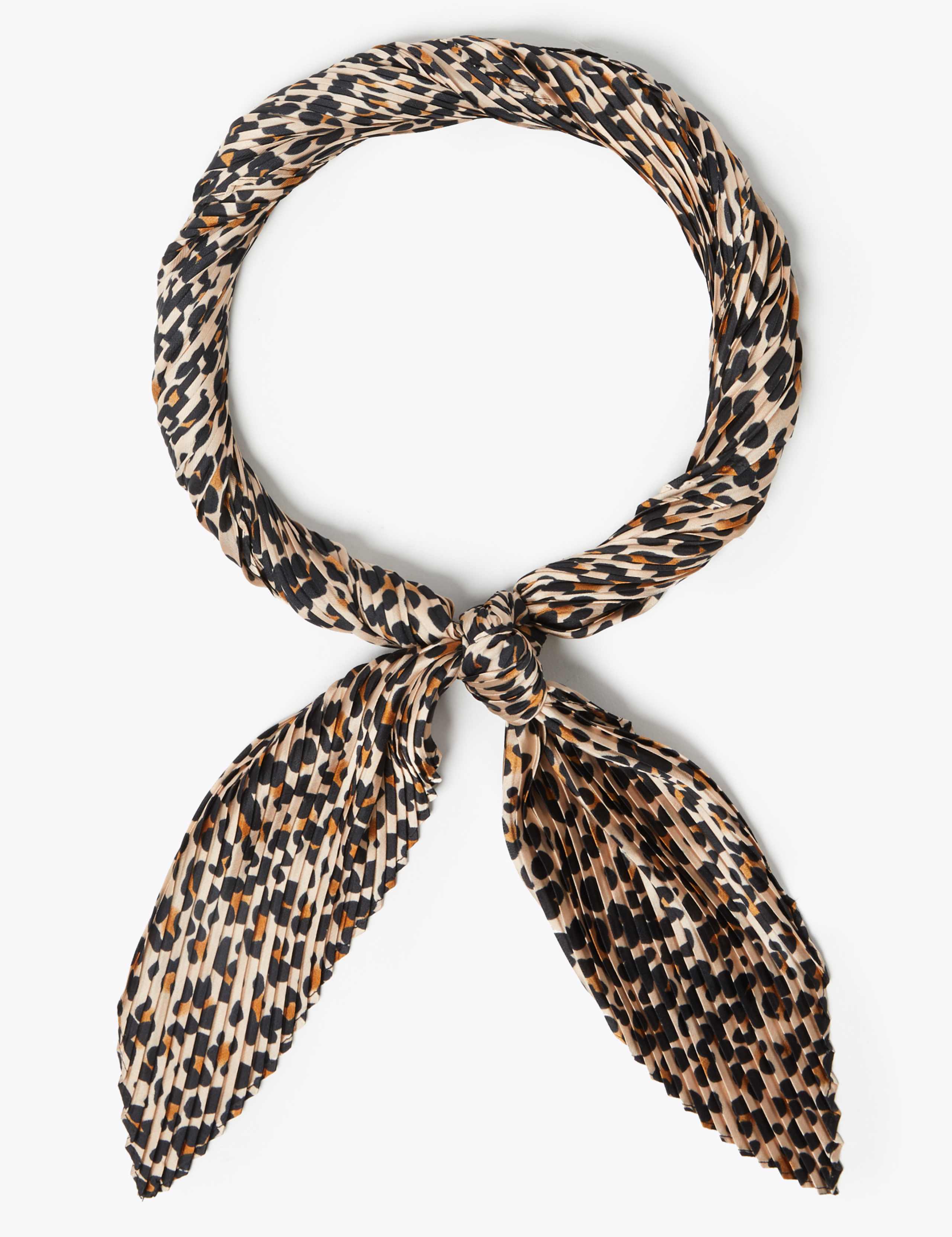 Pleated Animal Print Neckerchief 2 of 3