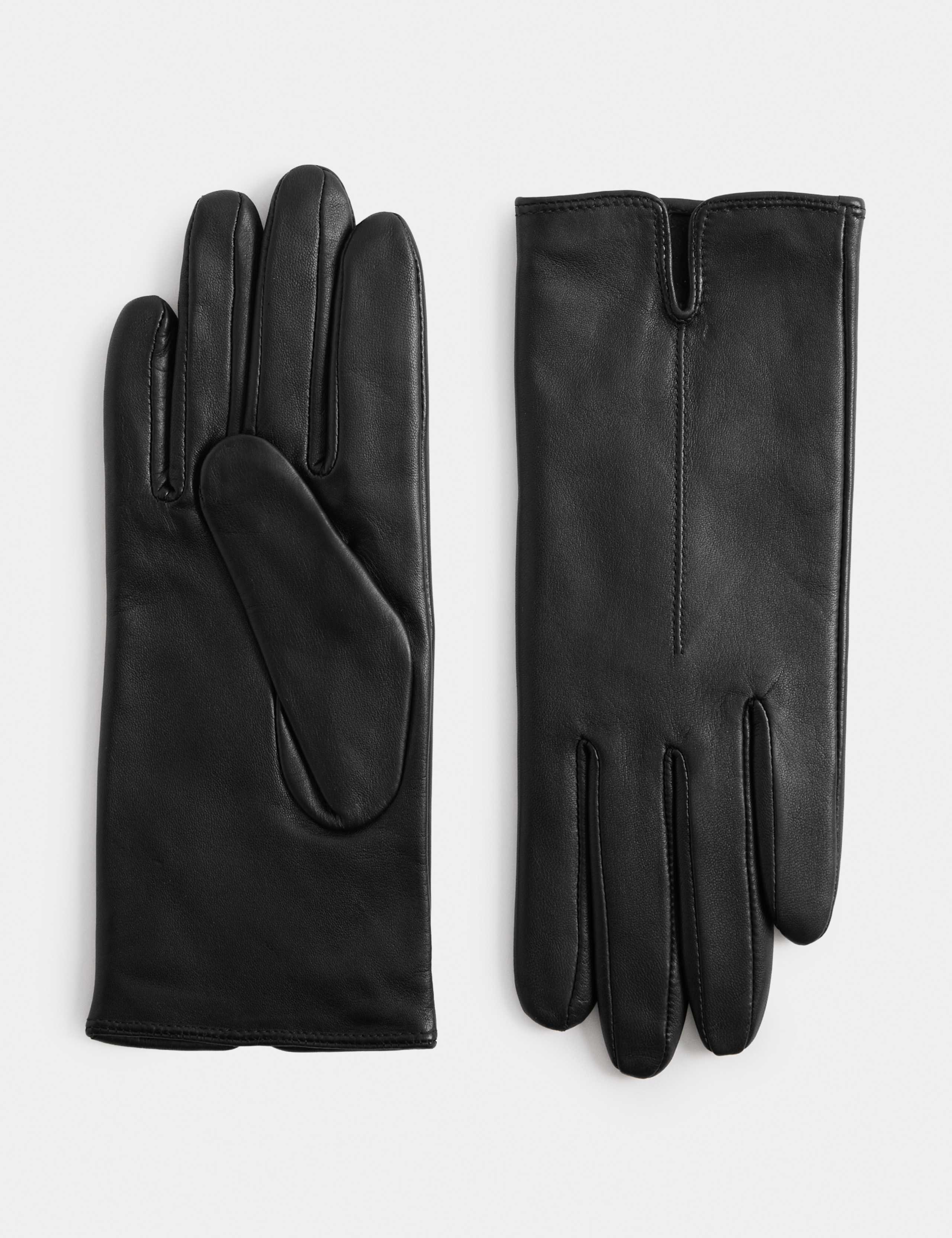 Cashmere Lined Leather Gloves 1 of 2