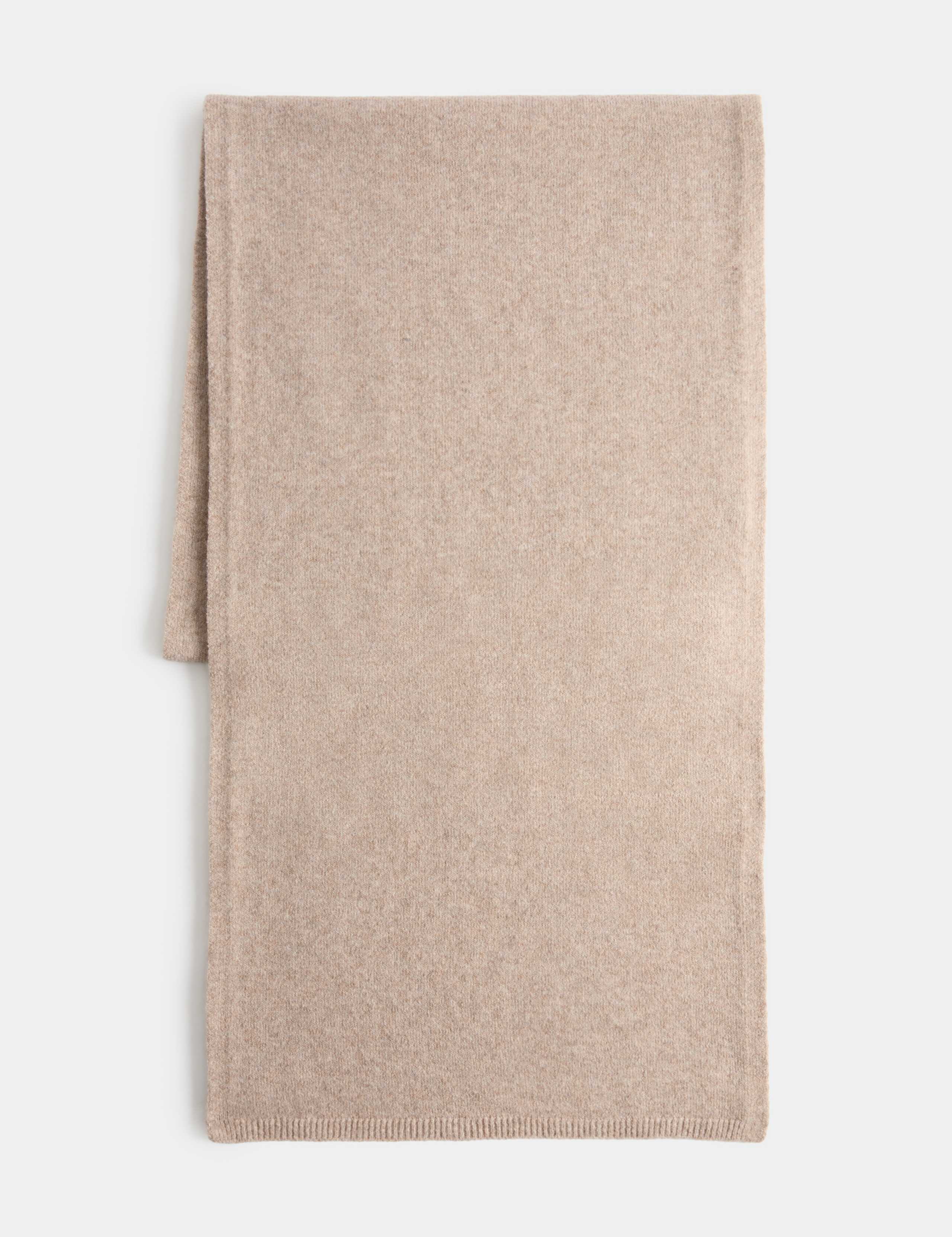 Ribbed Knit Scarf with Wool 1 of 2