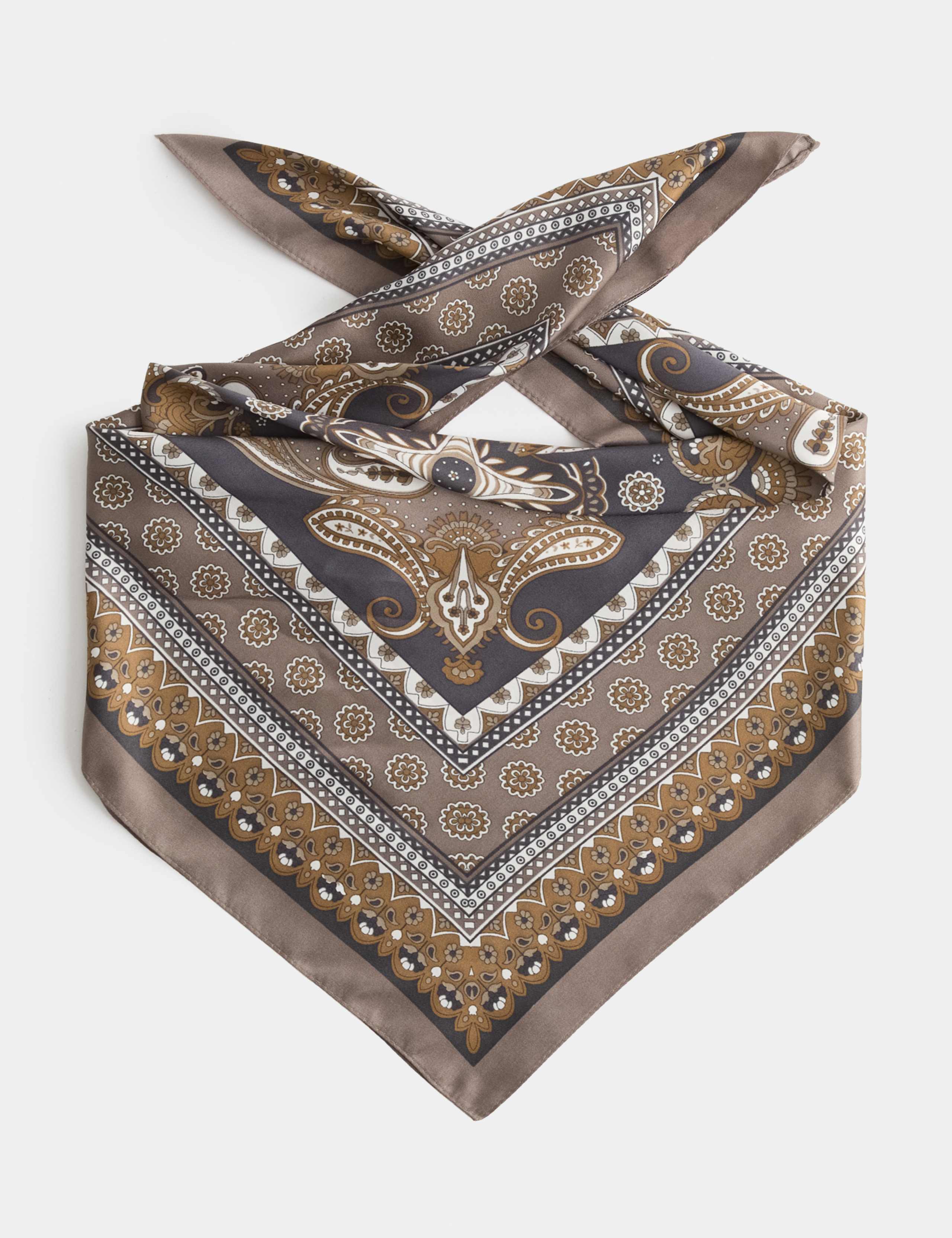 Satin Printed Scarf 1 of 3