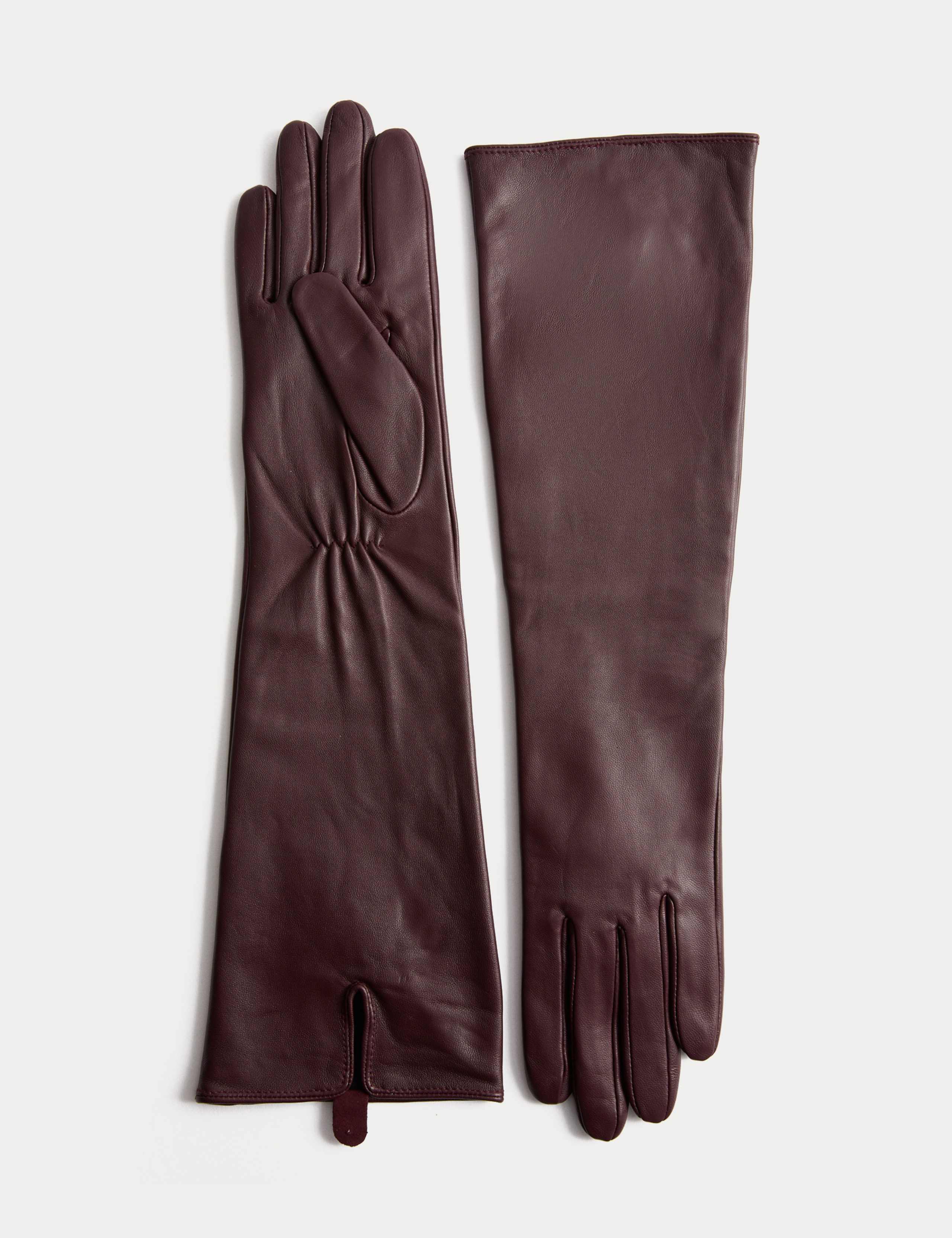 Leather Mid Length Gloves 1 of 2