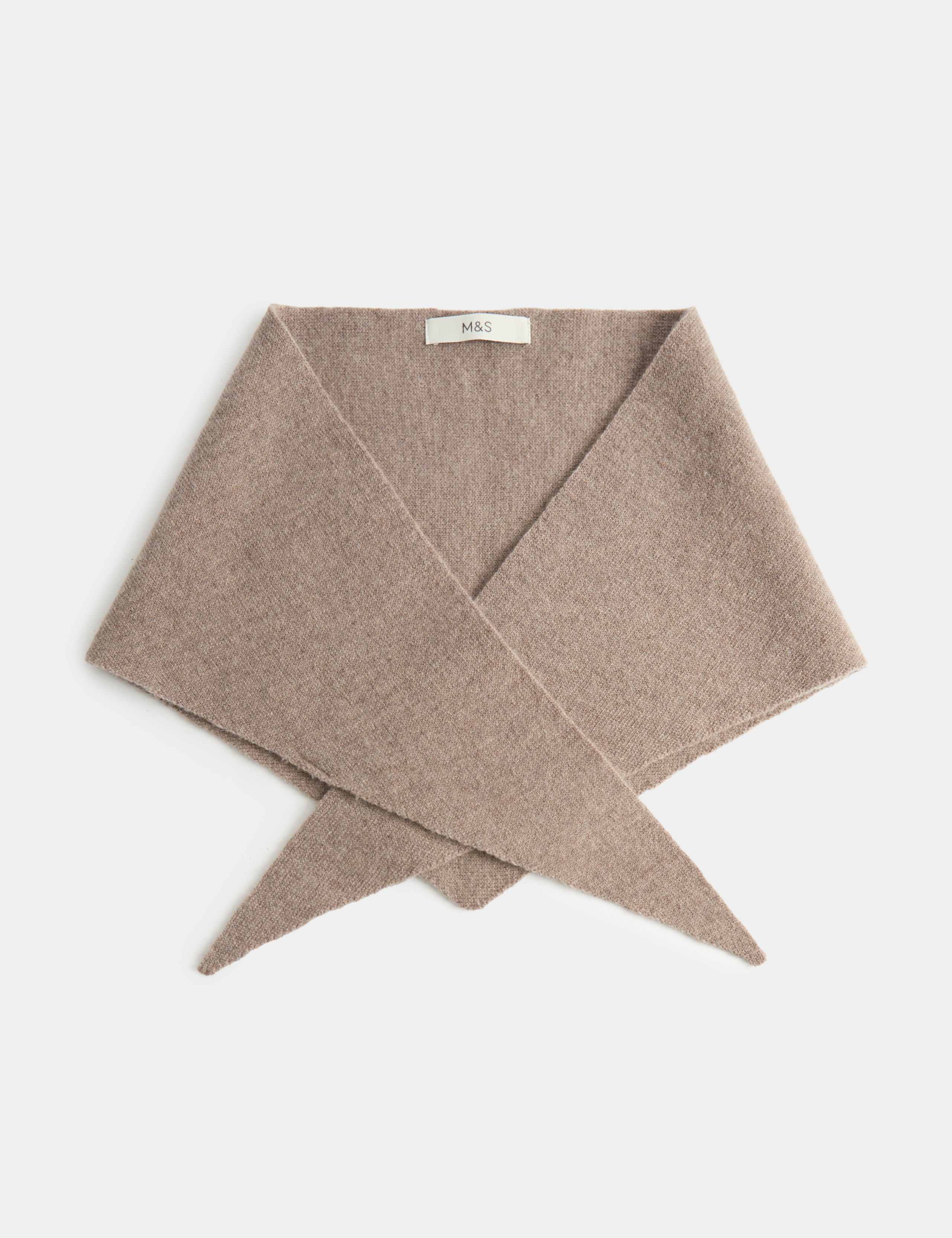 Wool Rich Triangle Scarf with Cashmere 1 of 2