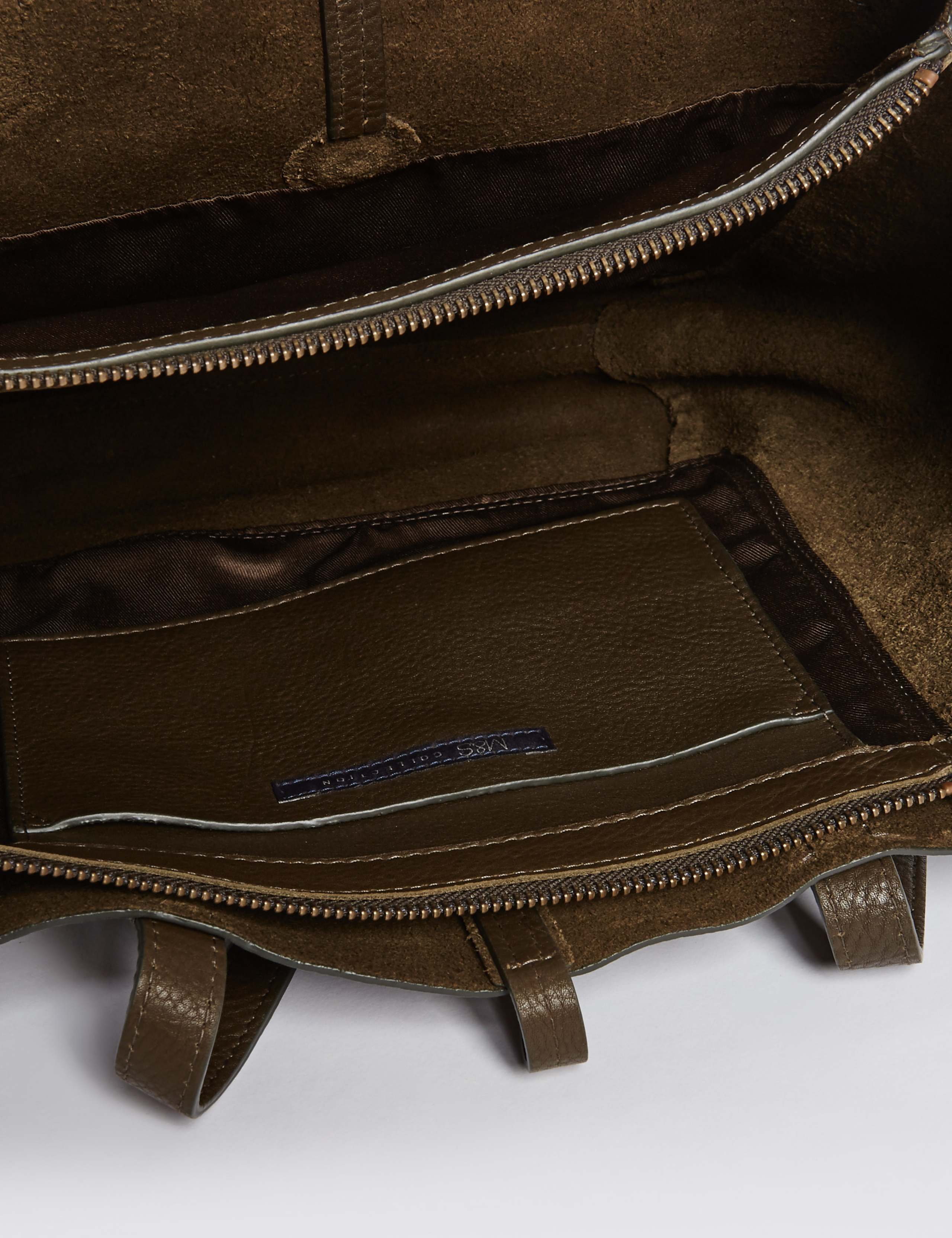 Leather 3 Part Compartment Tote Bag 4 of 4