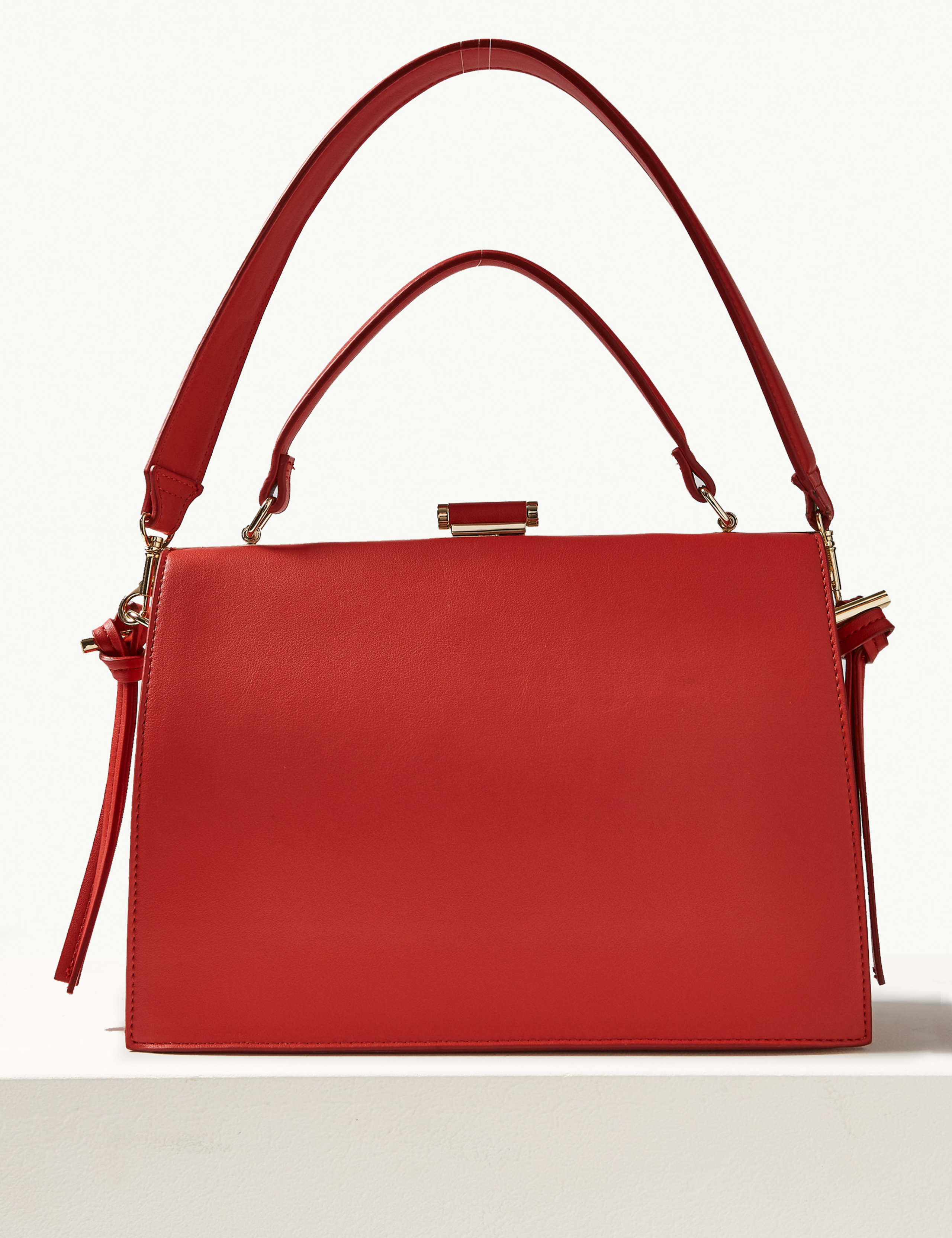 Faux Leather Top Handle Tote Bag 4 of 6