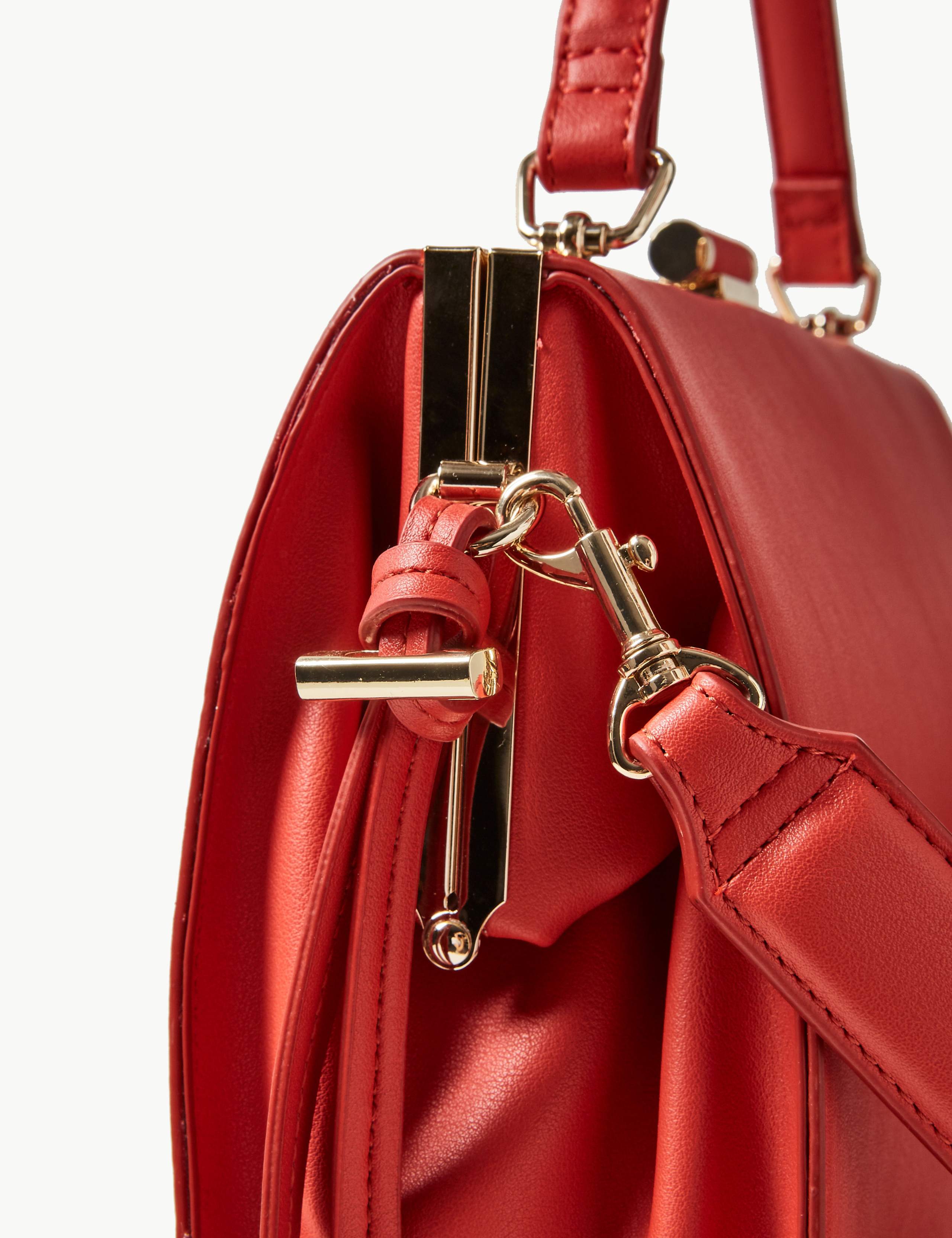 Faux Leather Top Handle Tote Bag 6 of 6