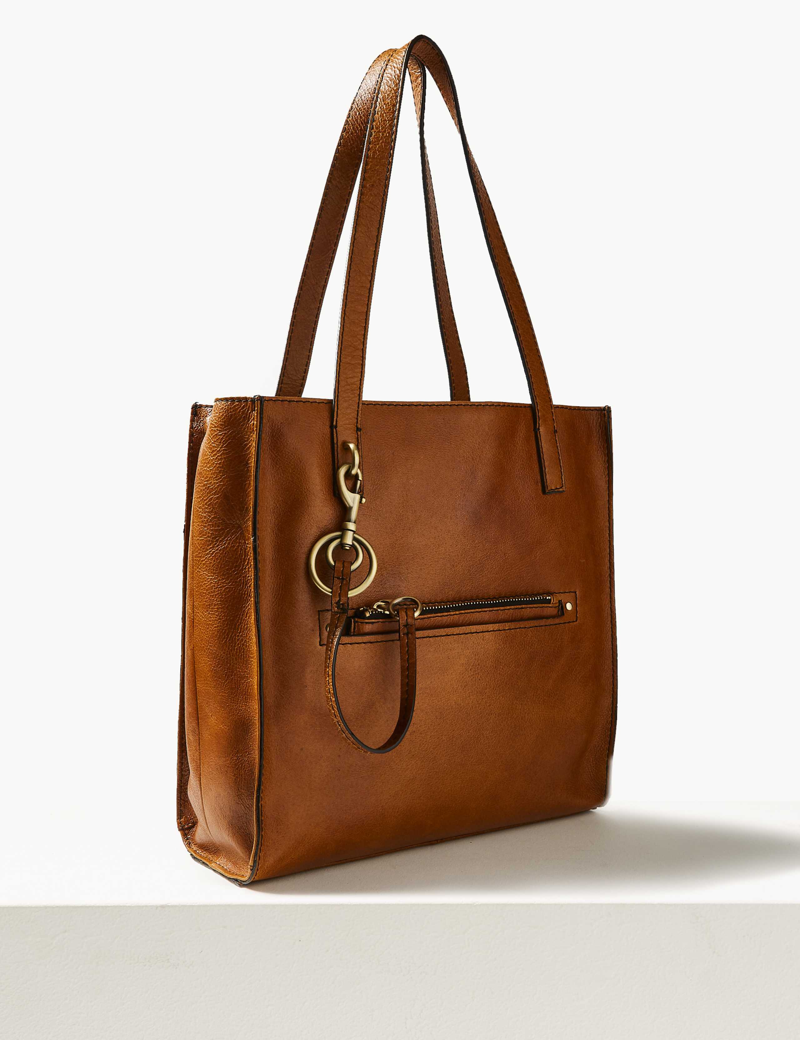 Leather 3 Compartment Tote Bag 3 of 6