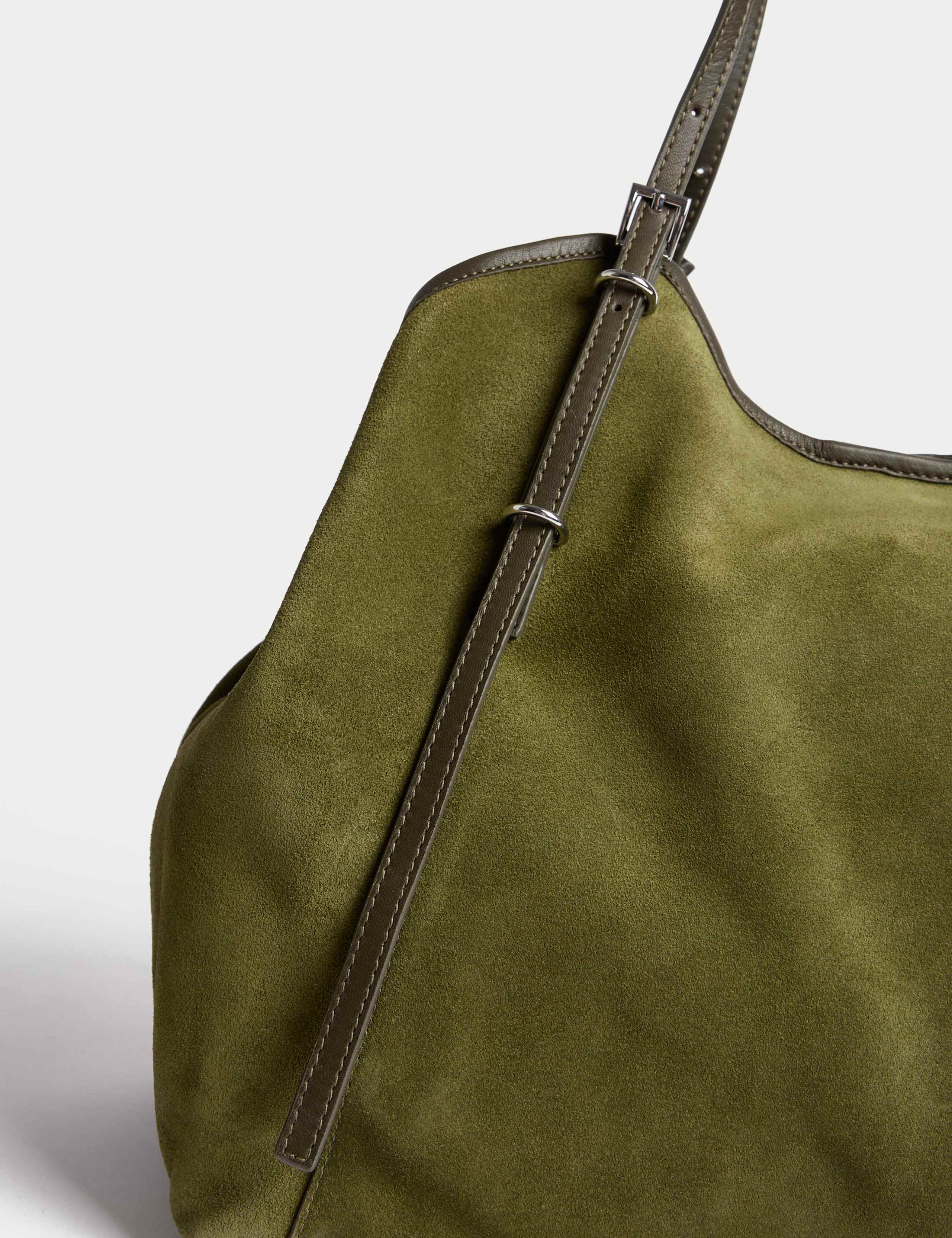 Suede Skinny Buckle Tote Bag 2 of 4