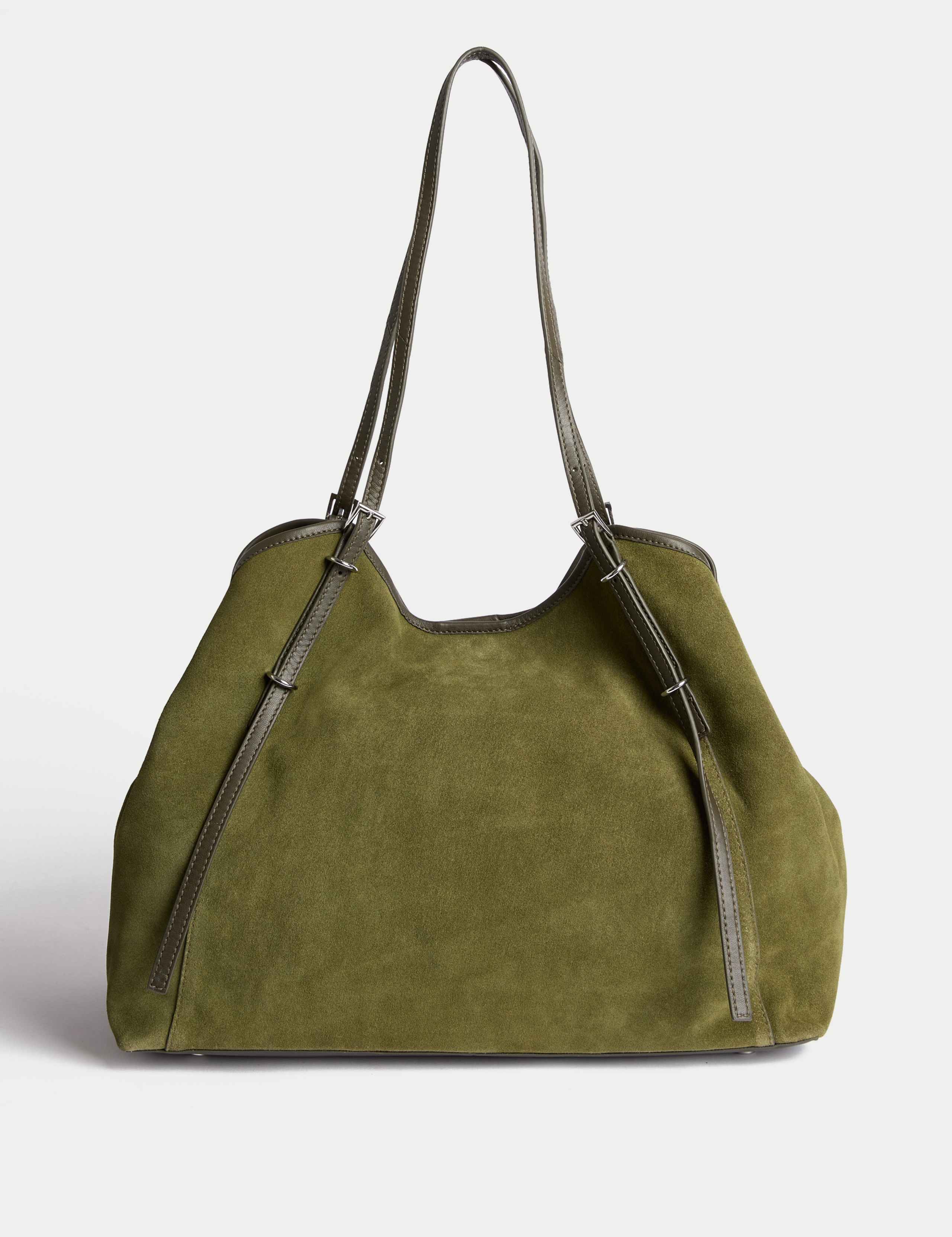 Suede Skinny Buckle Tote Bag 3 of 4