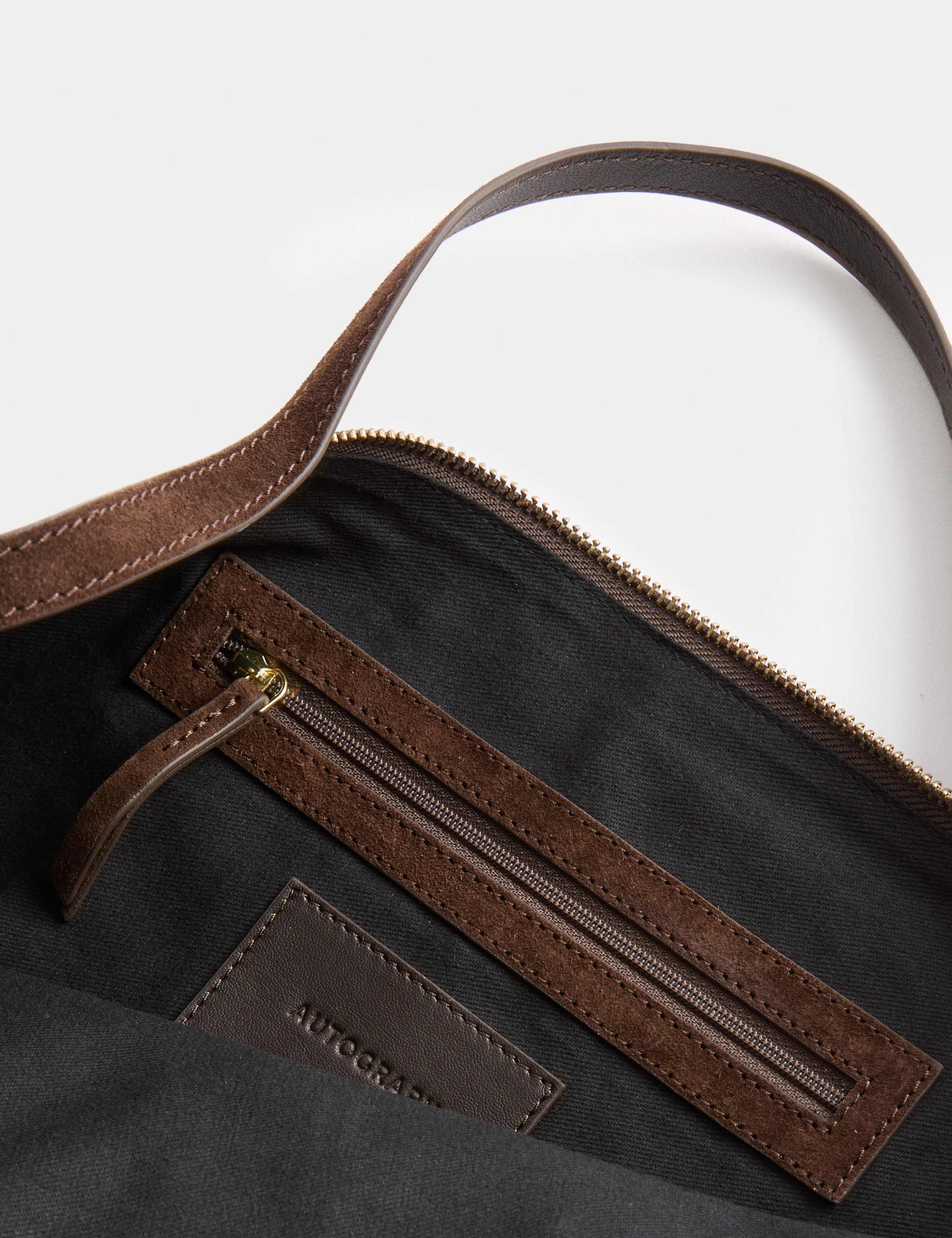 Suede Slouchy Shoulder Bag 3 of 4