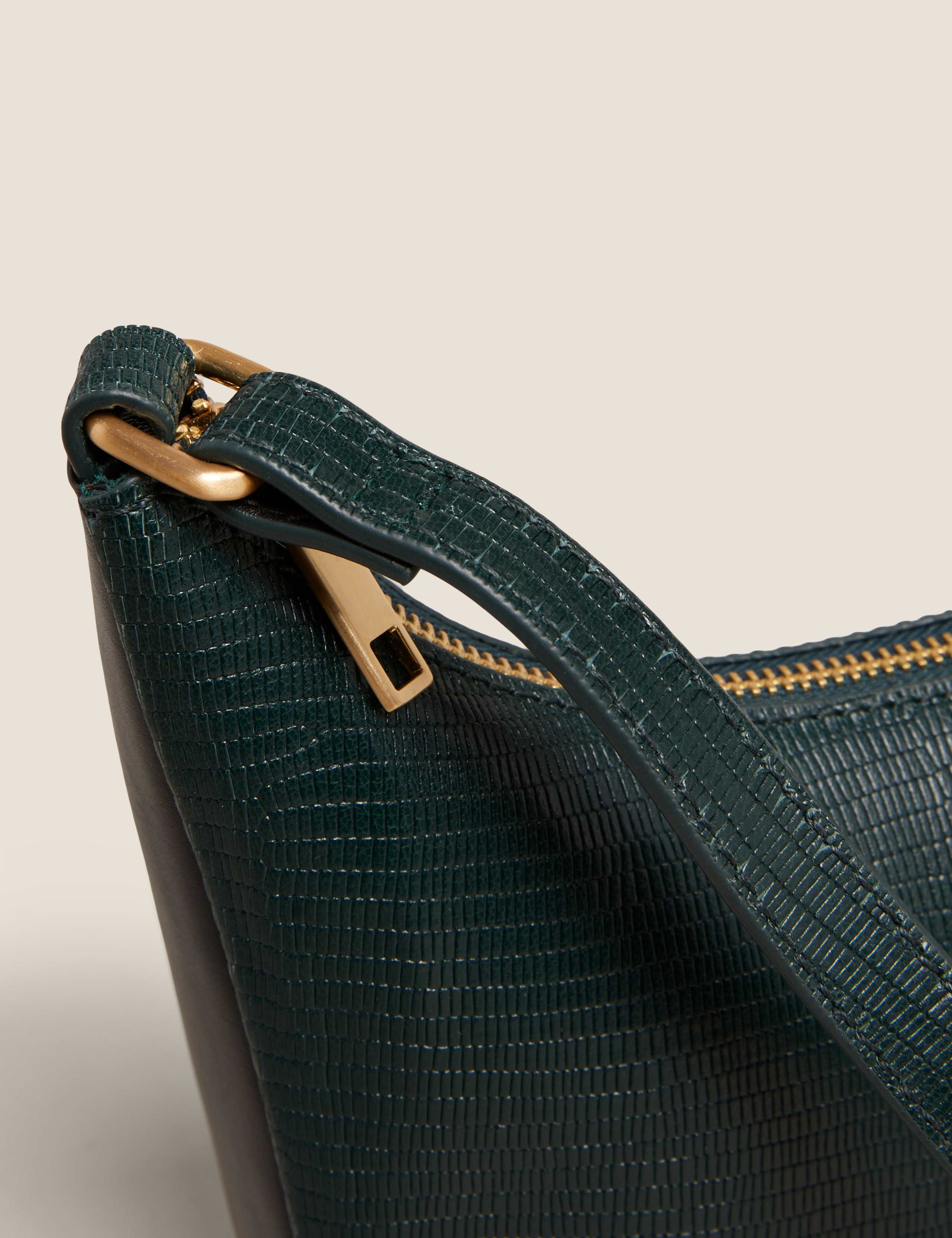 Leather Lizard Effect Cross Body Bag 3 of 6