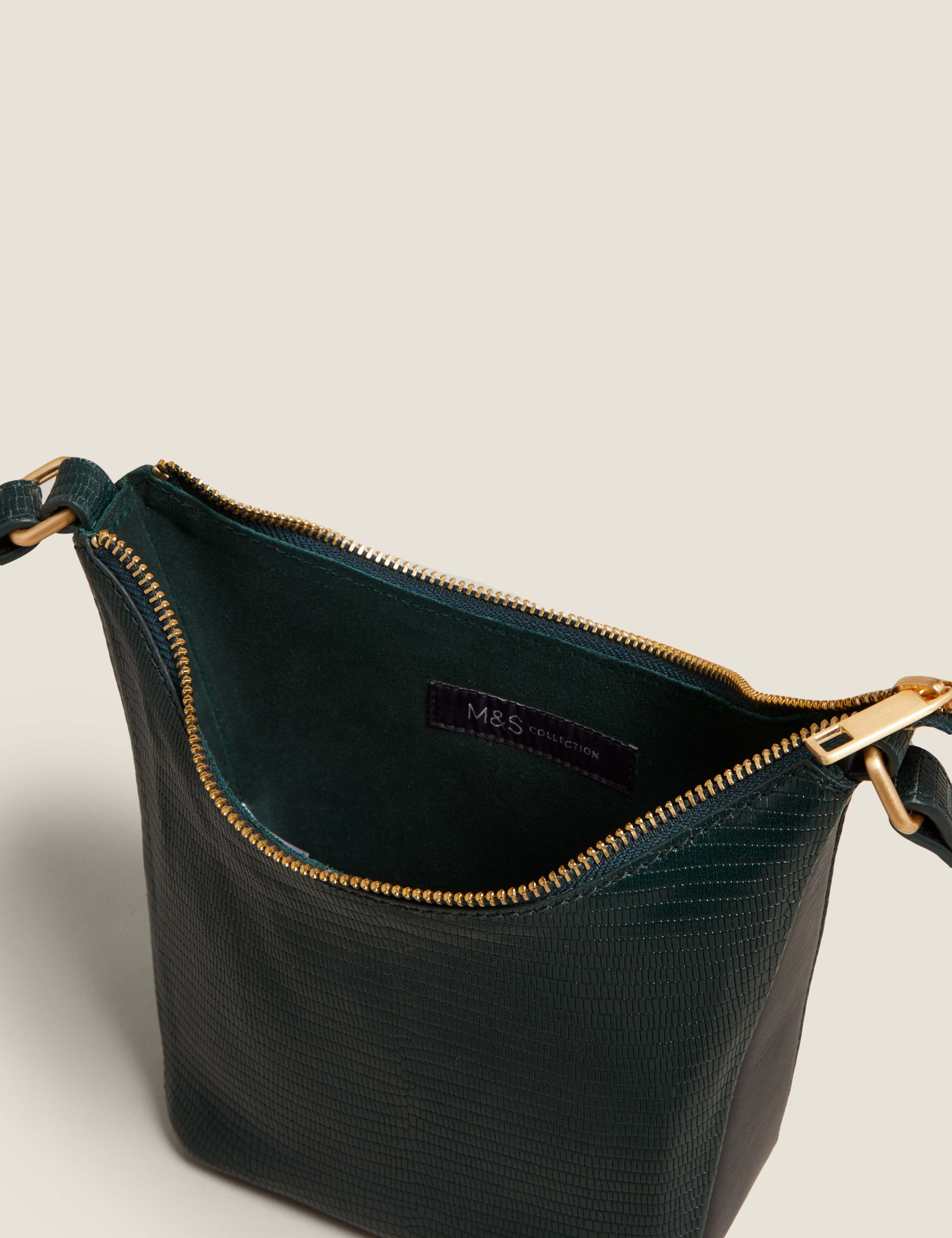 Leather Lizard Effect Cross Body Bag 4 of 6