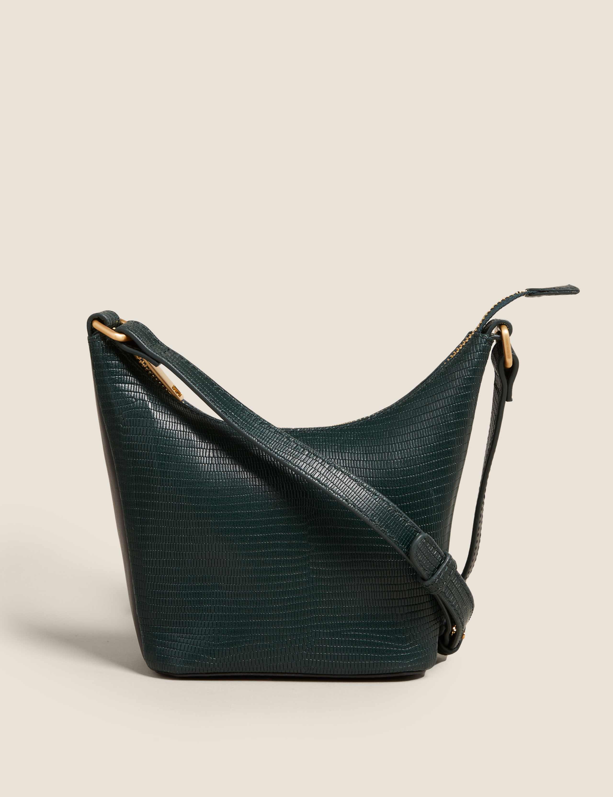 Leather Lizard Effect Cross Body Bag 5 of 6