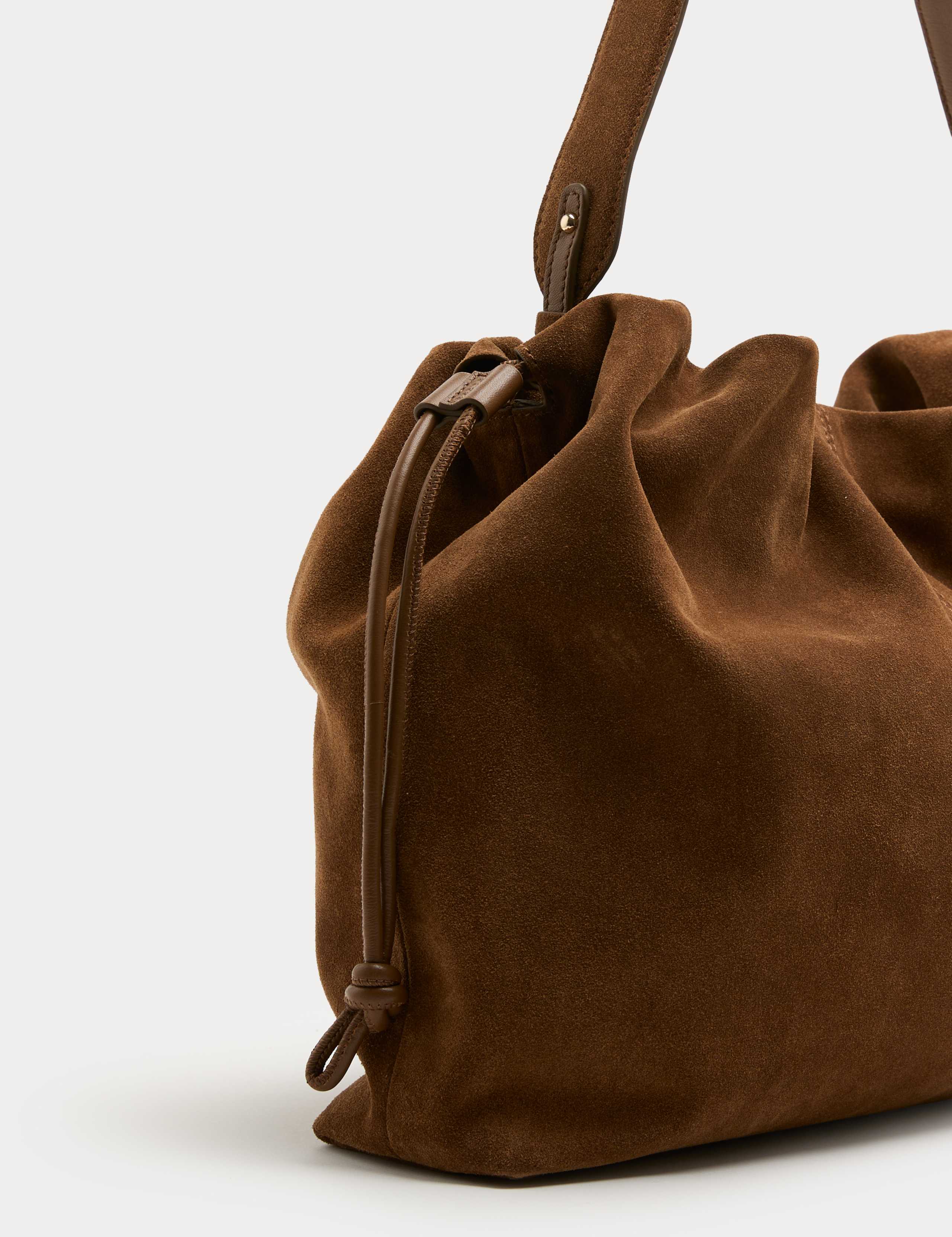 Suede Drawstring Shoulder Bag 1 of 5