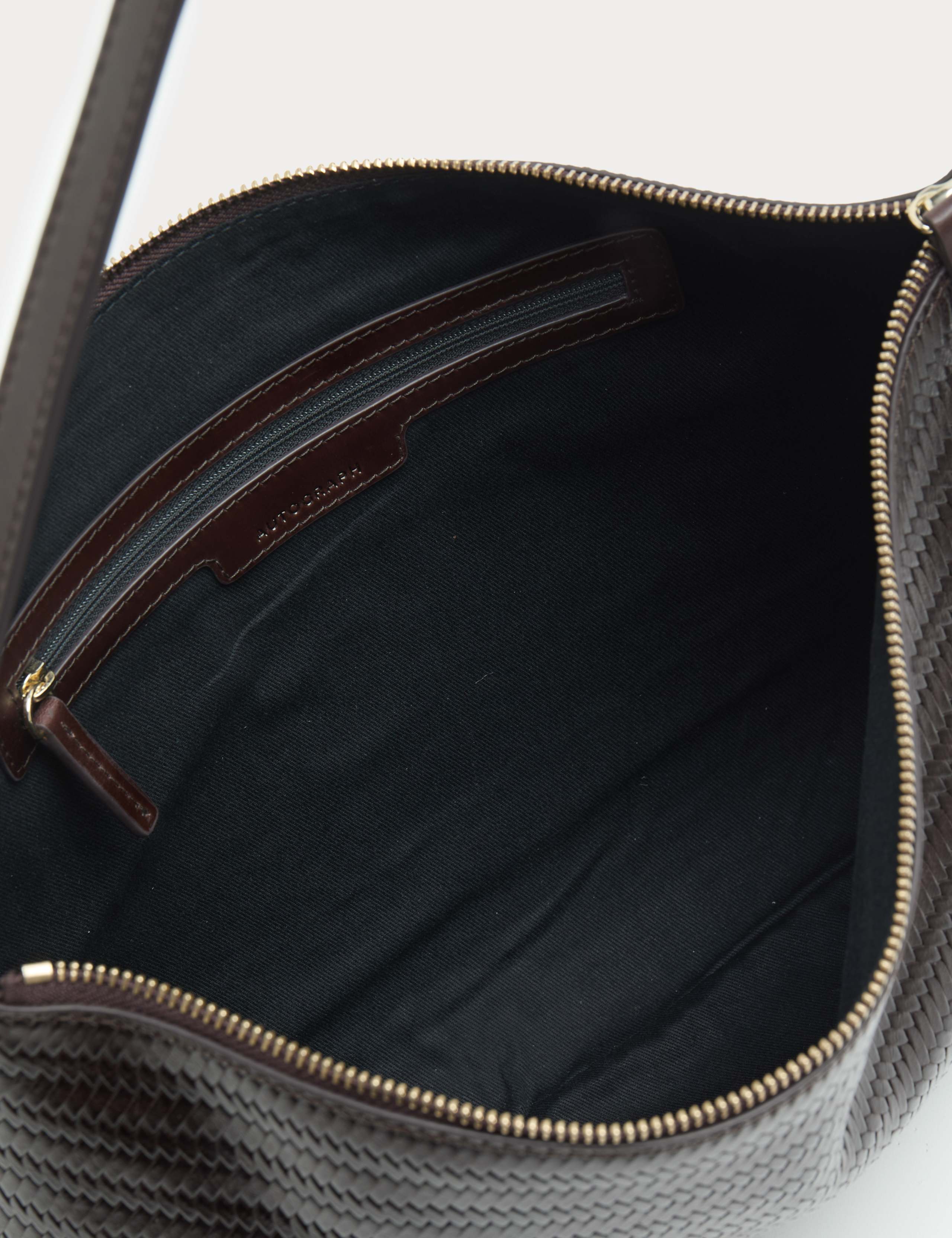 Leather Embossed Zip Shoulder Bag 4 of 4