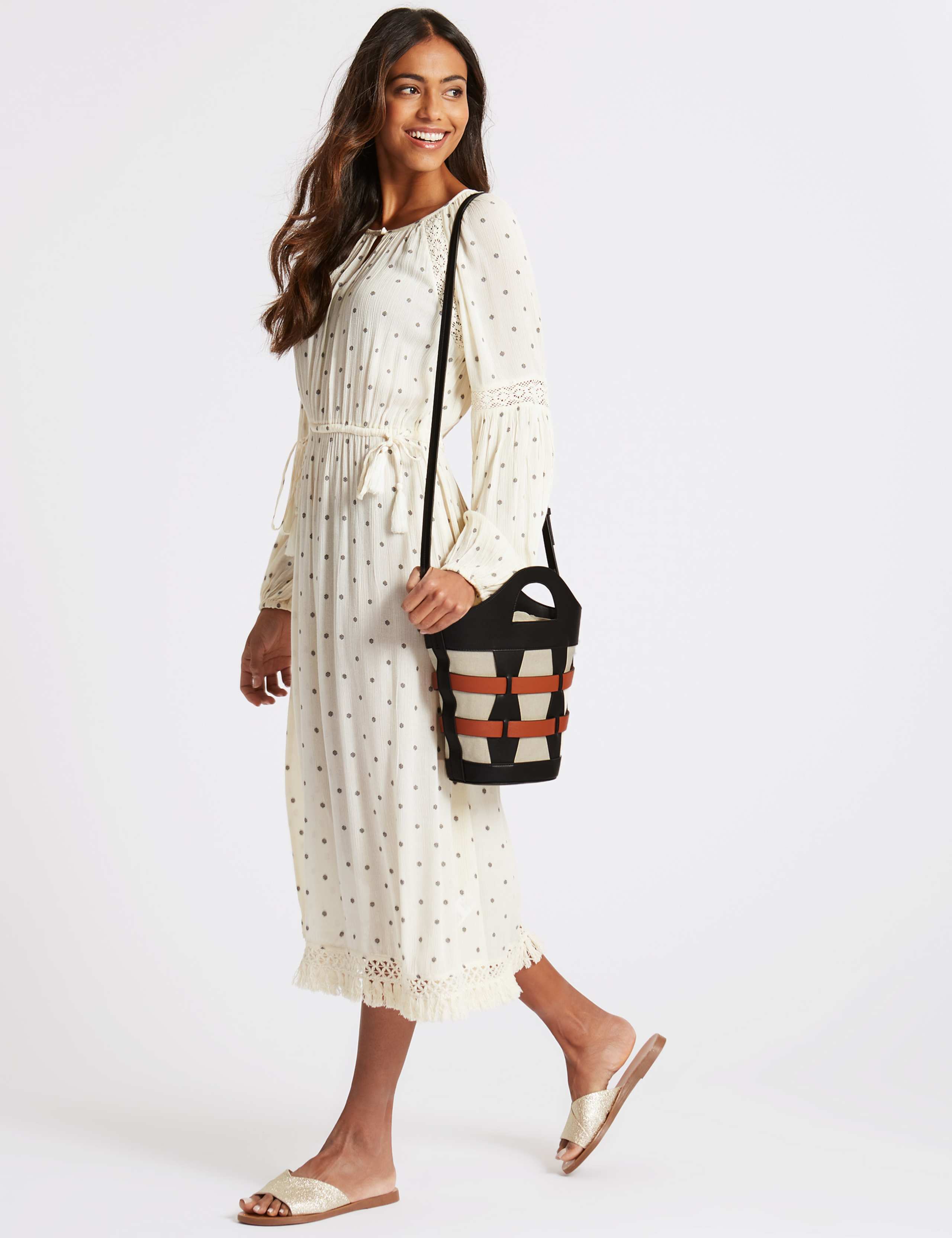 Faux Leather Cross Body Bag 1 of 5