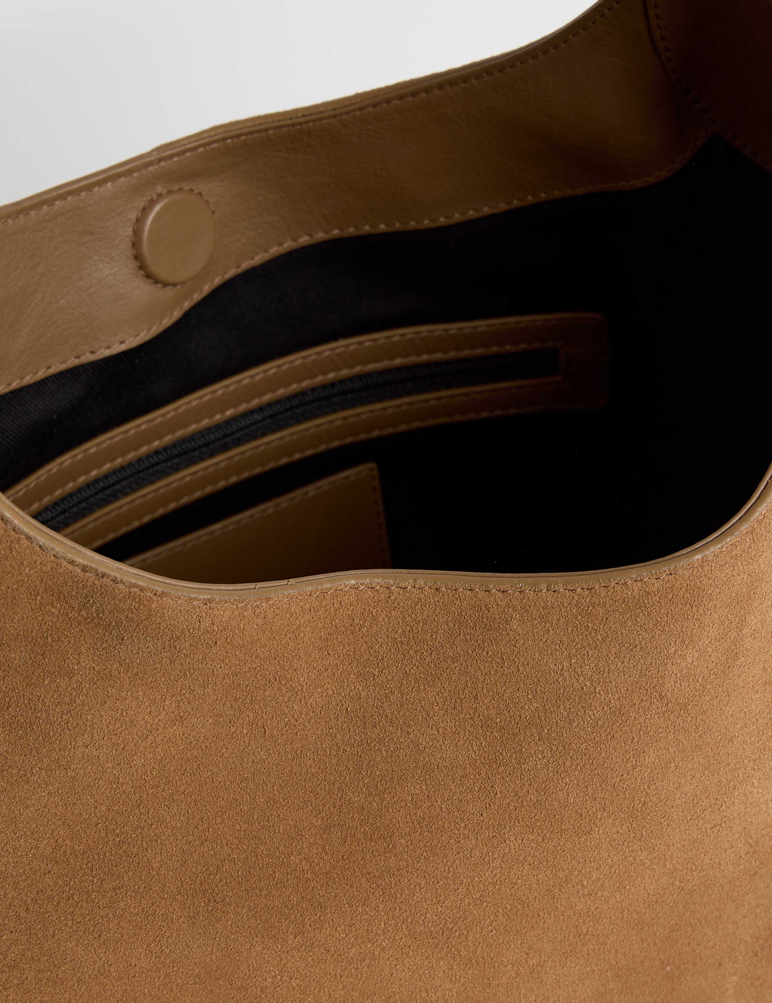Suede Top Handle Shoulder Tote 4 of 4
