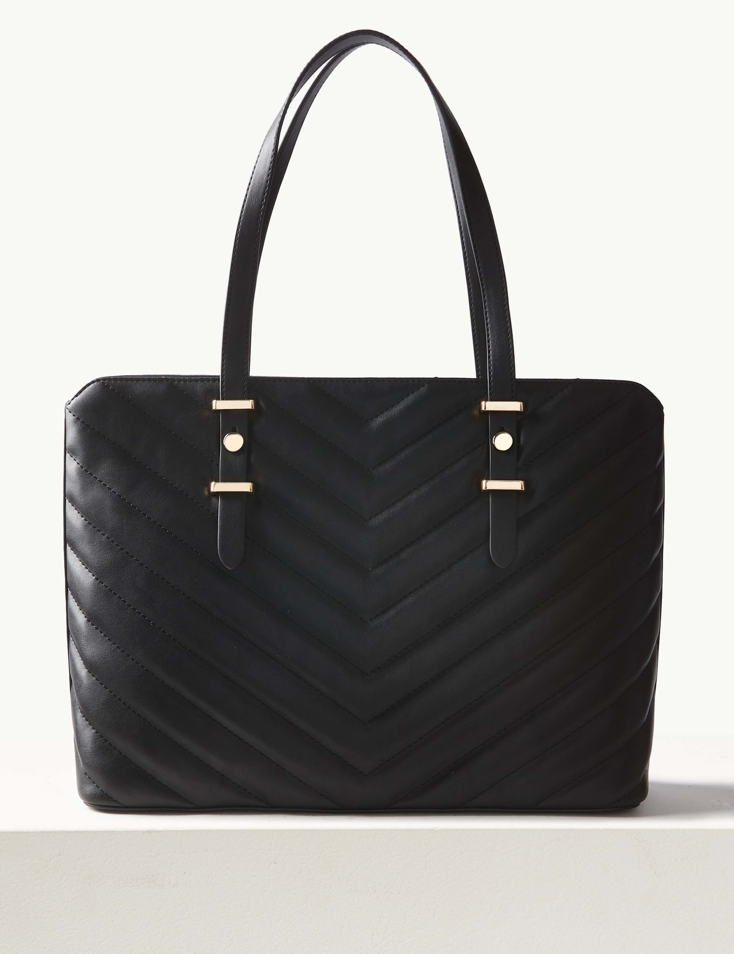 Faux Leather Tote Bag 1 of 5