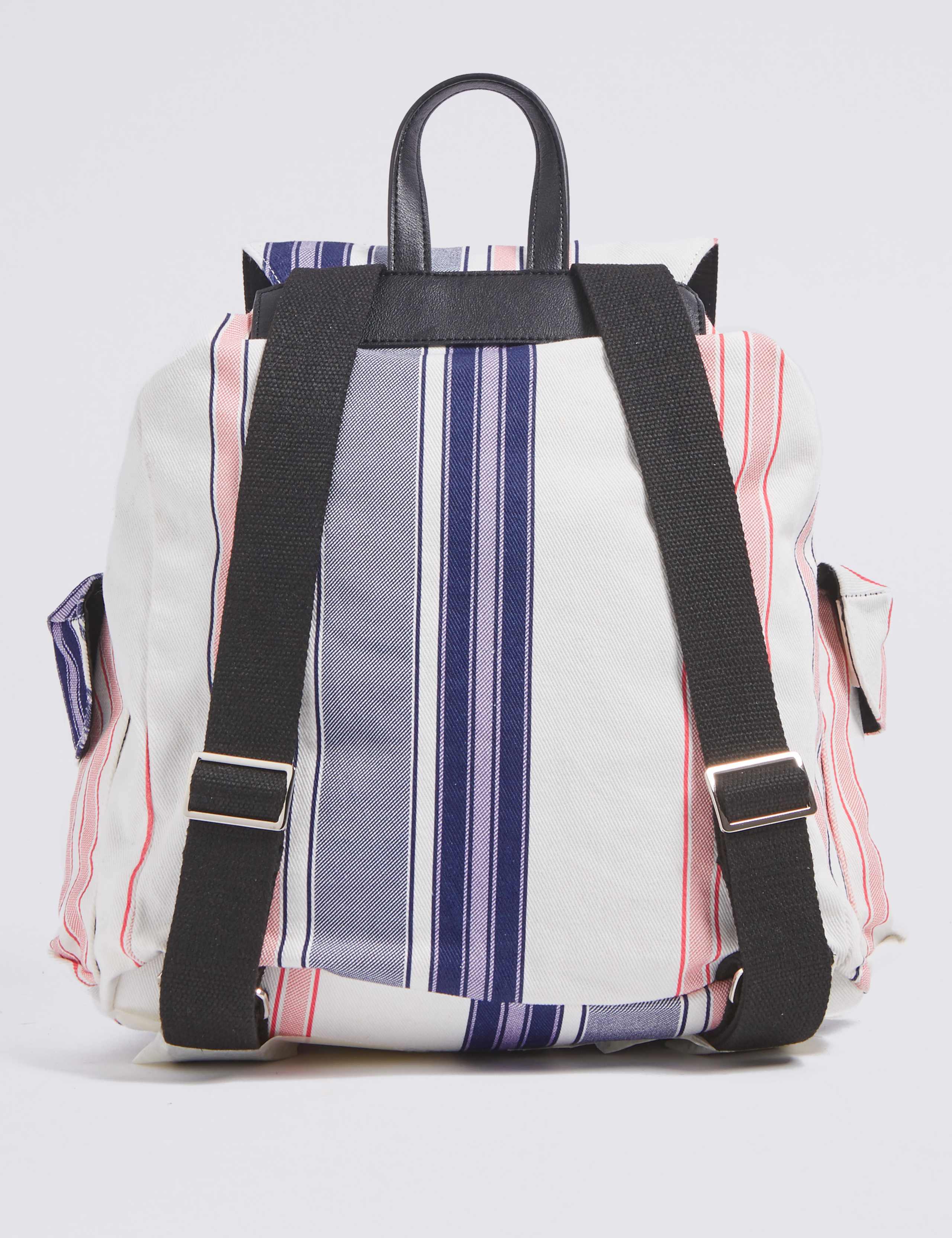 Pure Cotton Striped Backpack Bag 4 of 5