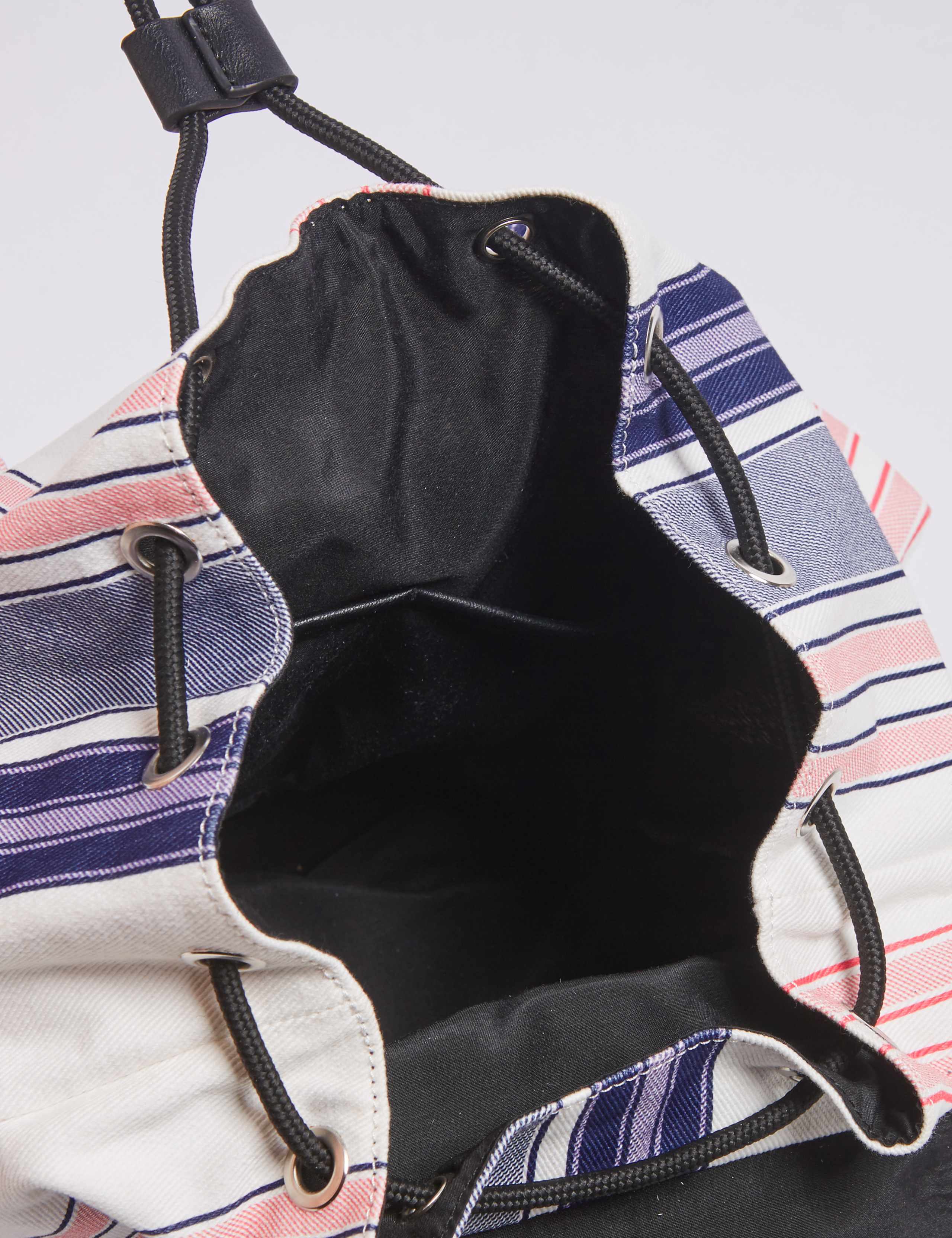Pure Cotton Striped Backpack Bag 5 of 5