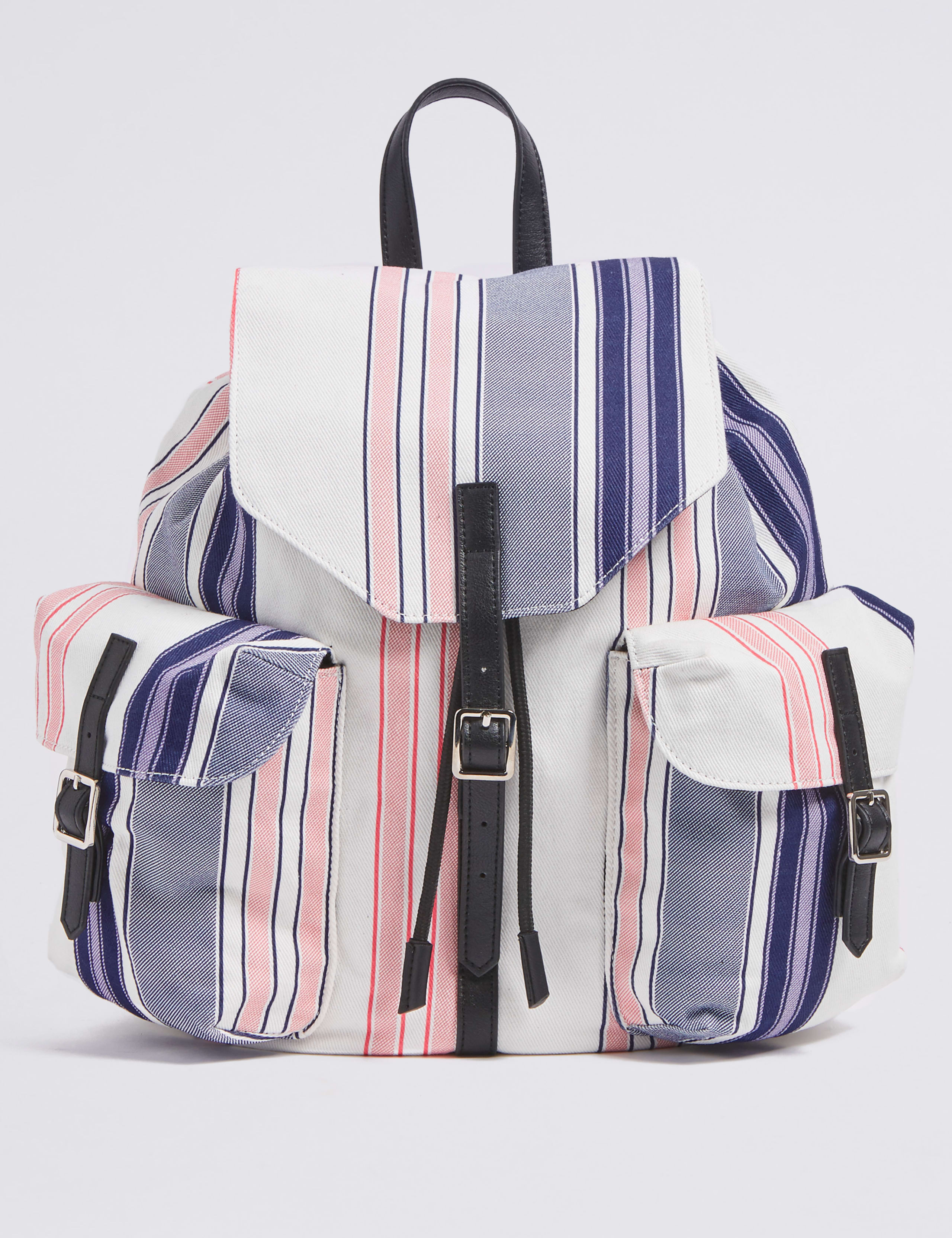 Pure Cotton Striped Backpack Bag 2 of 5