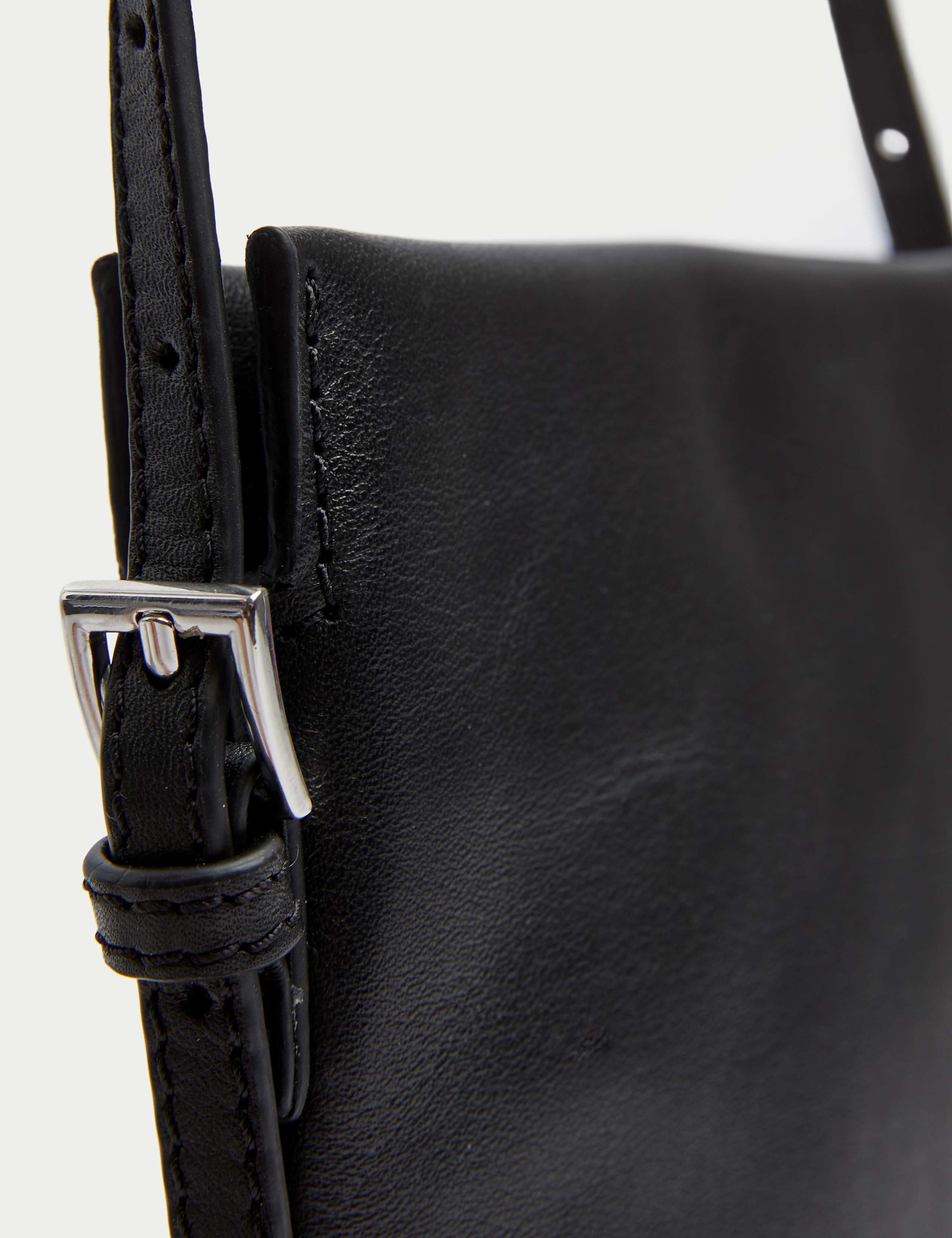 Leather Buckle Detail Cross Body Bag 3 of 5