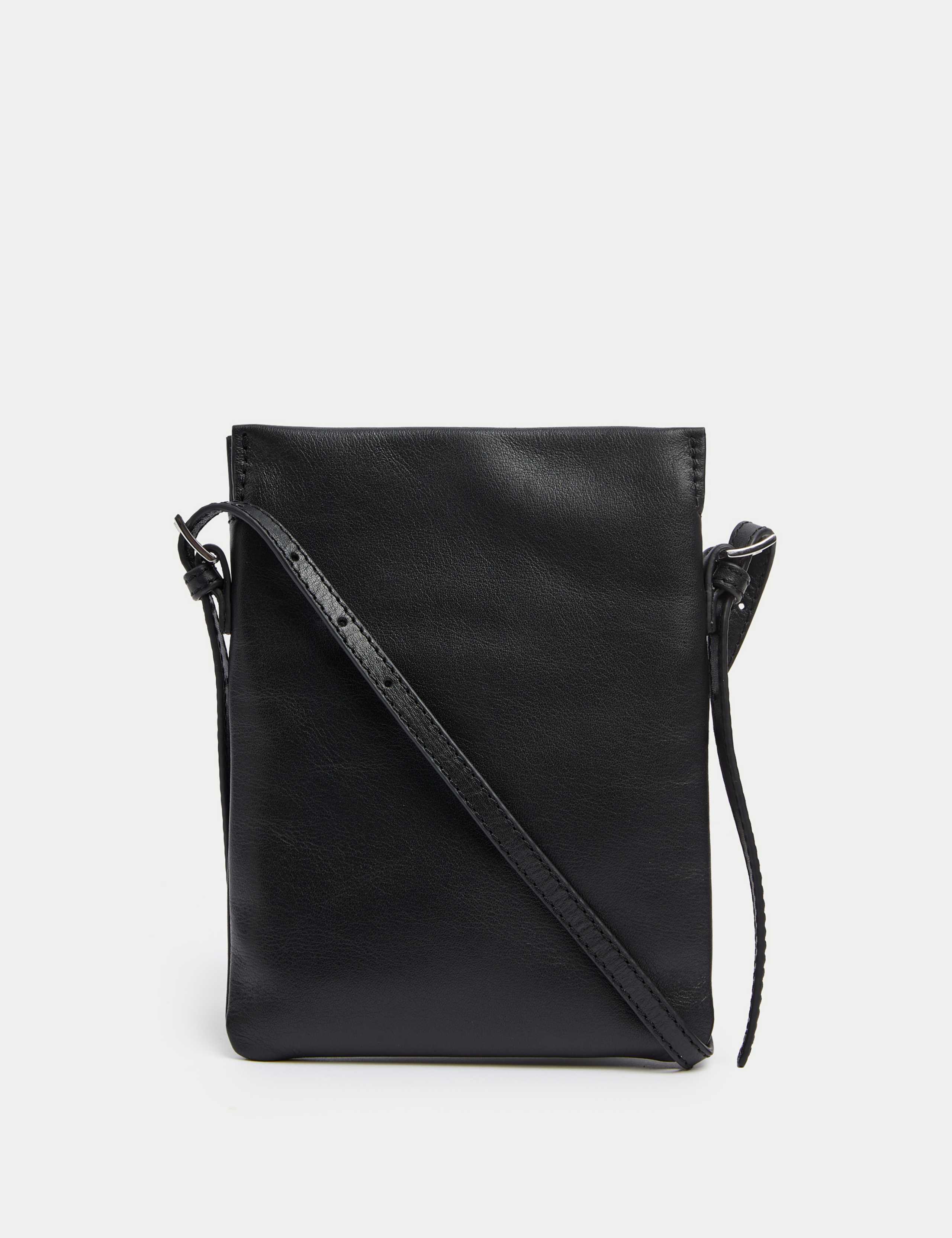 バッグ buckle design leather hand bag Designer Leather Envelope Bag - Locally Handmade Black