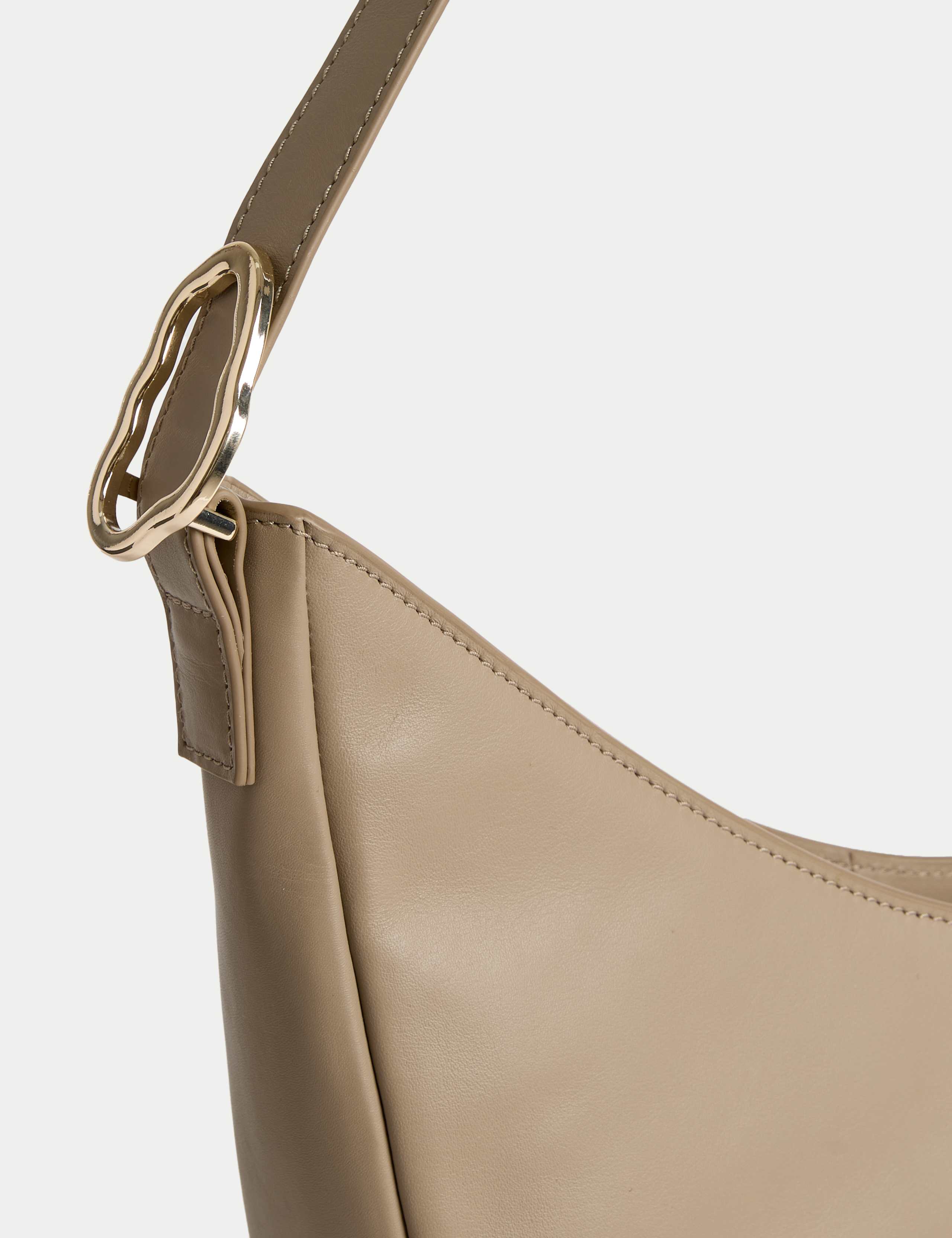 Pure Leather Buckle Shoulder Bag 3 of 5