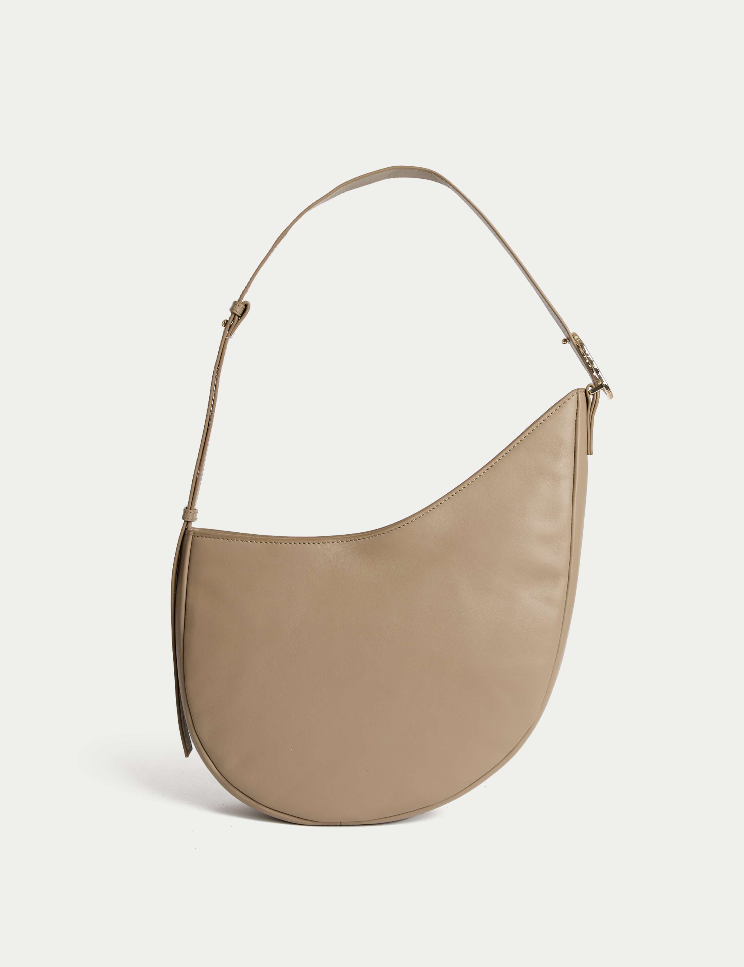 Pure Leather Buckle Shoulder Bag 4 of 5