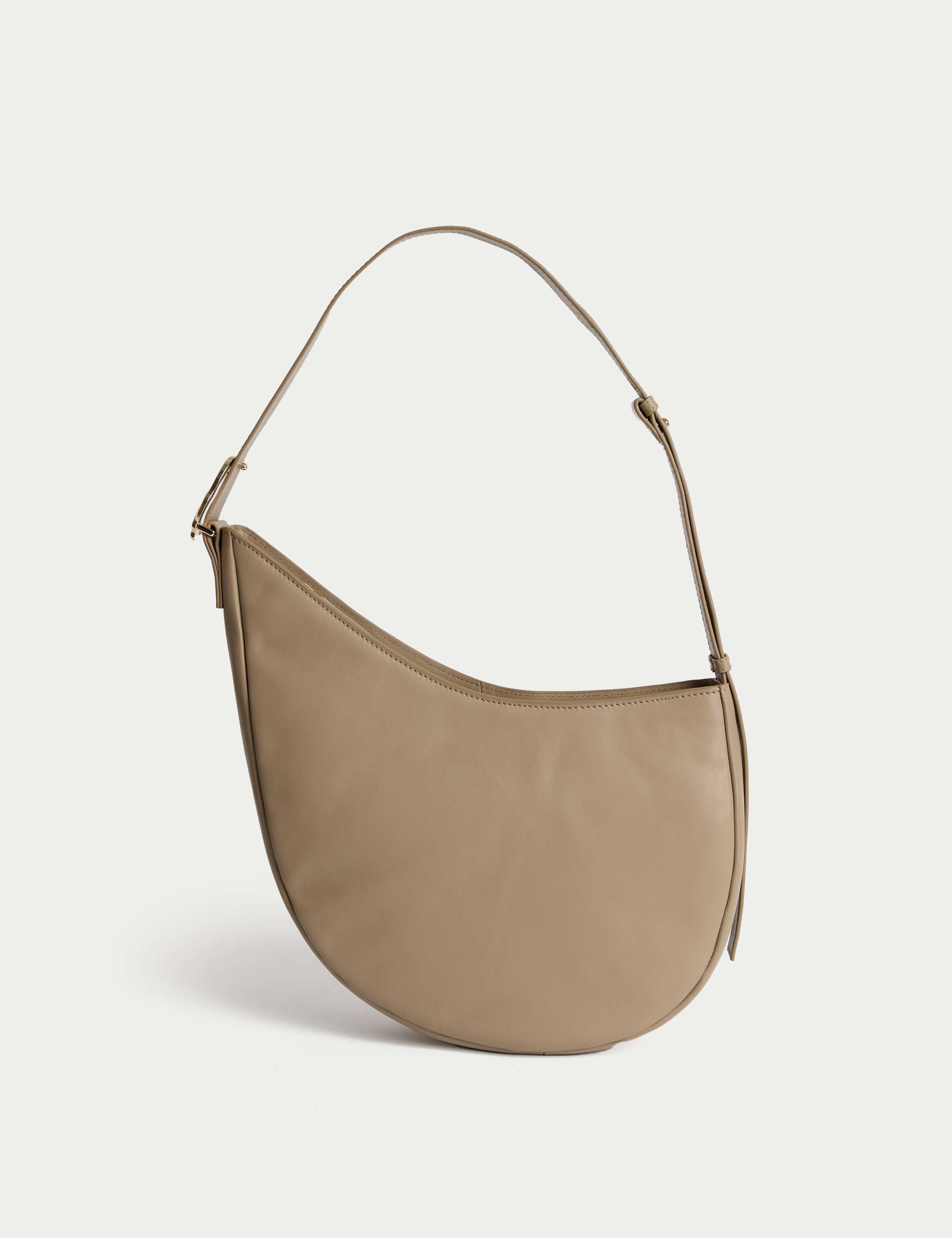 Pure Leather Buckle Shoulder Bag 2 of 5