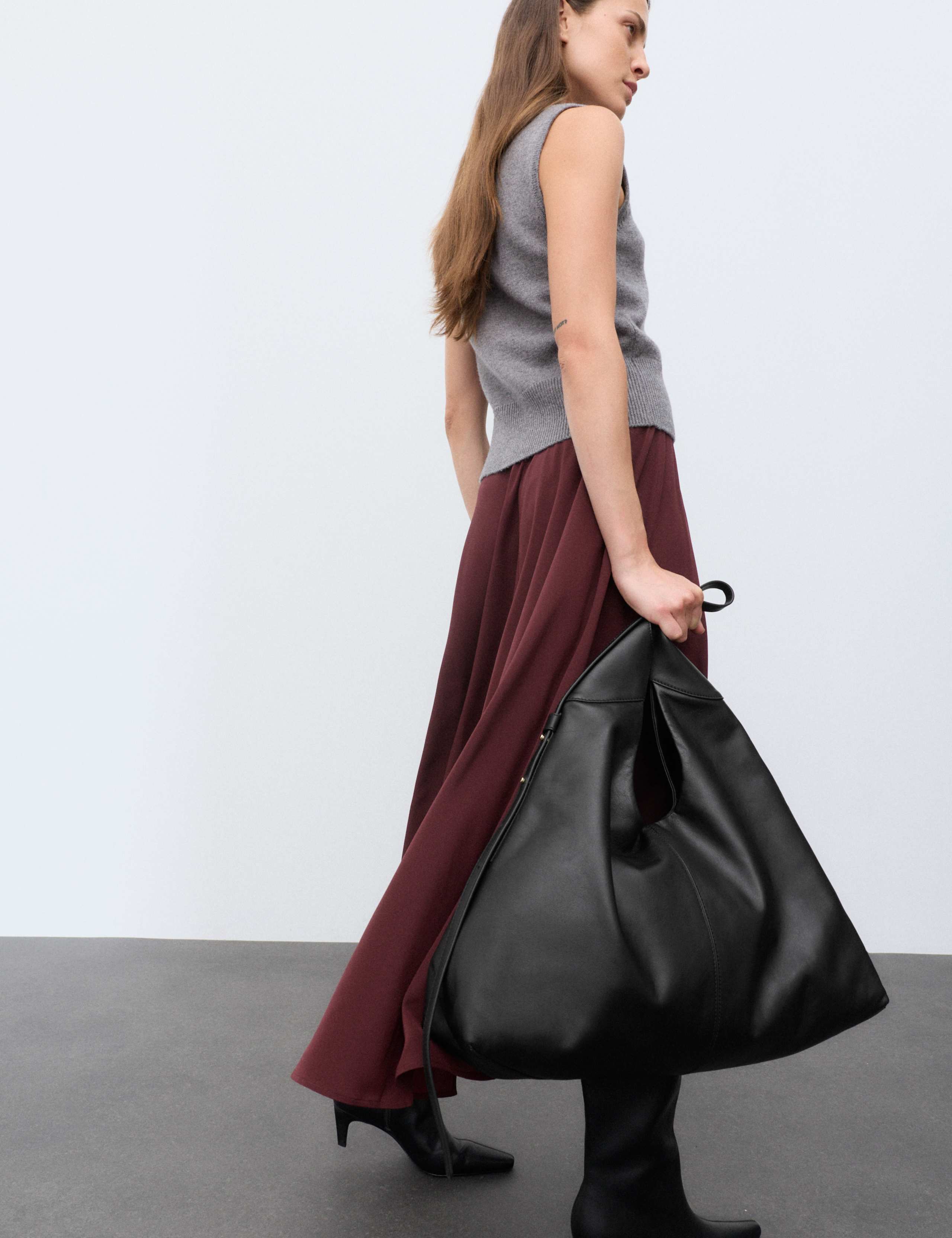 Leather Top Handle Shoulder Bag 6 of 6