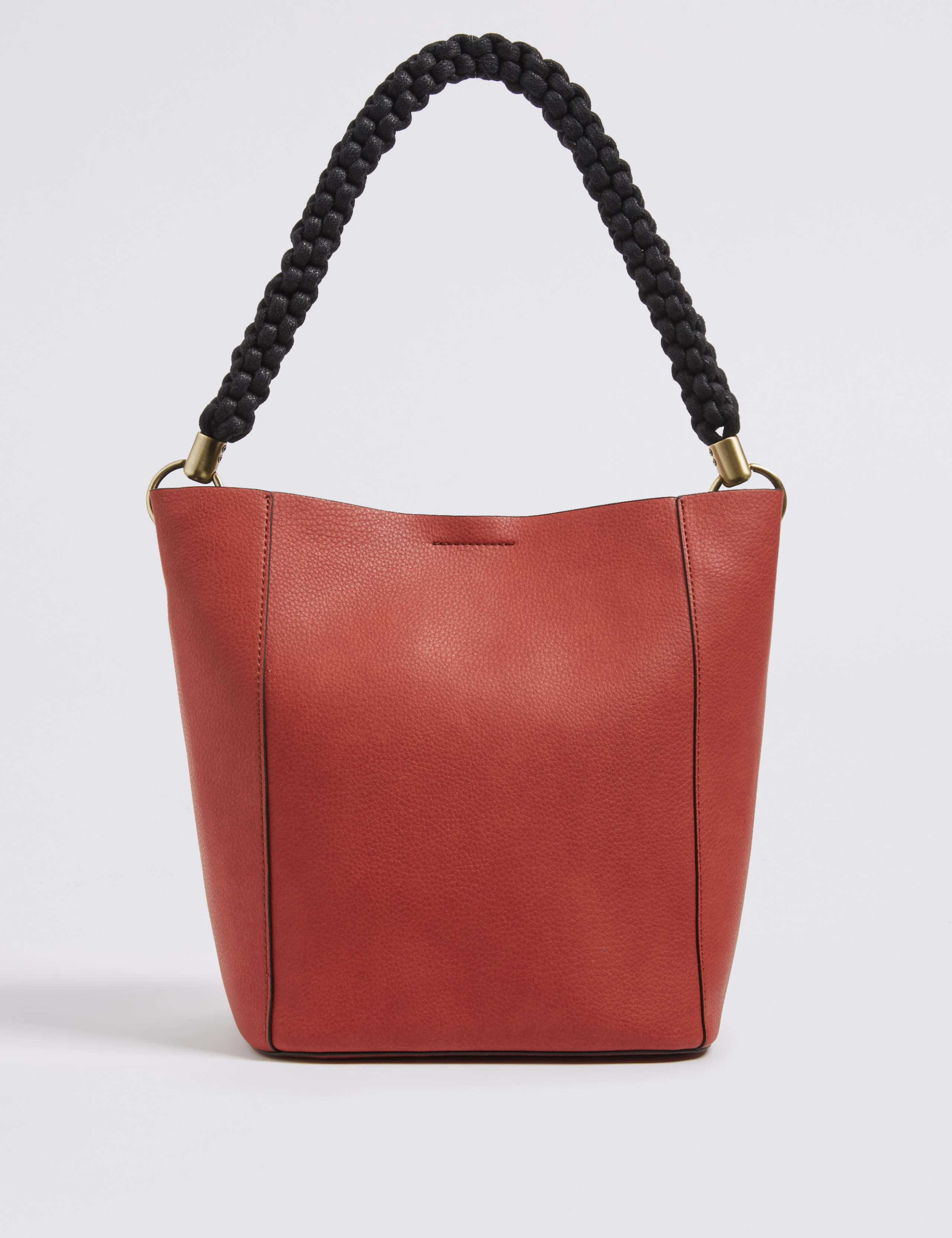 Faux Leather Rope Handle Shoulder Bag 4 of 5